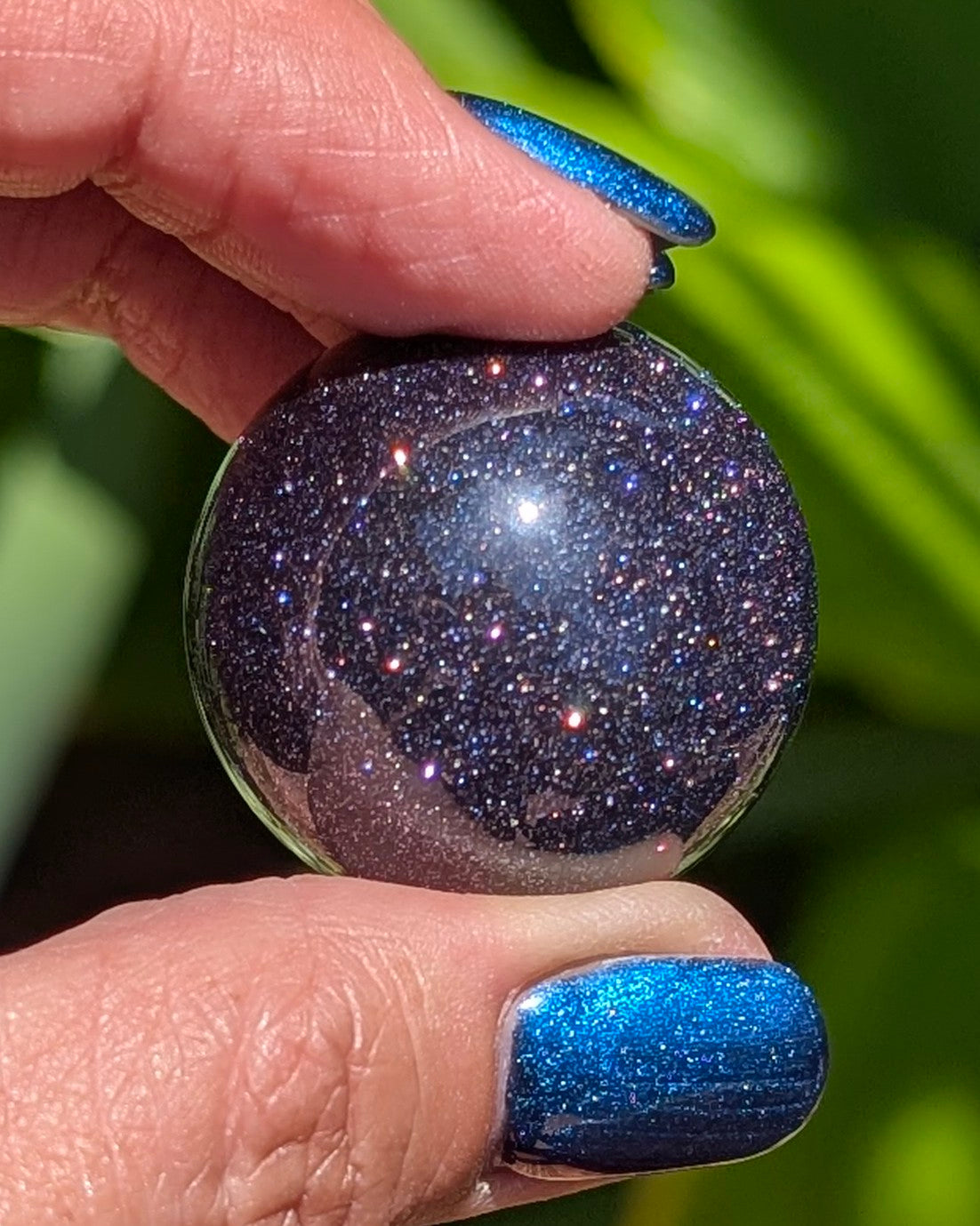 Blue Goldstone Spheres