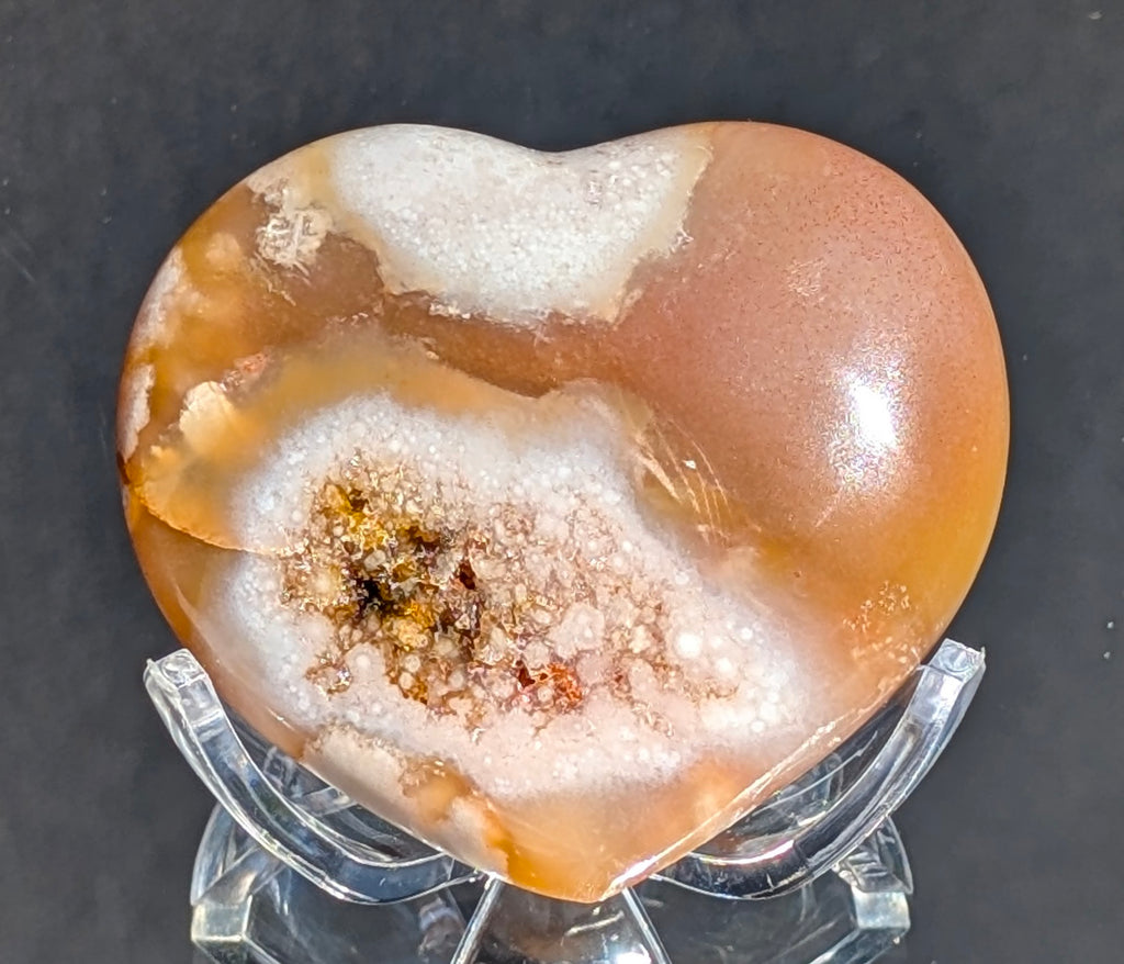 Flower Agate Heart J