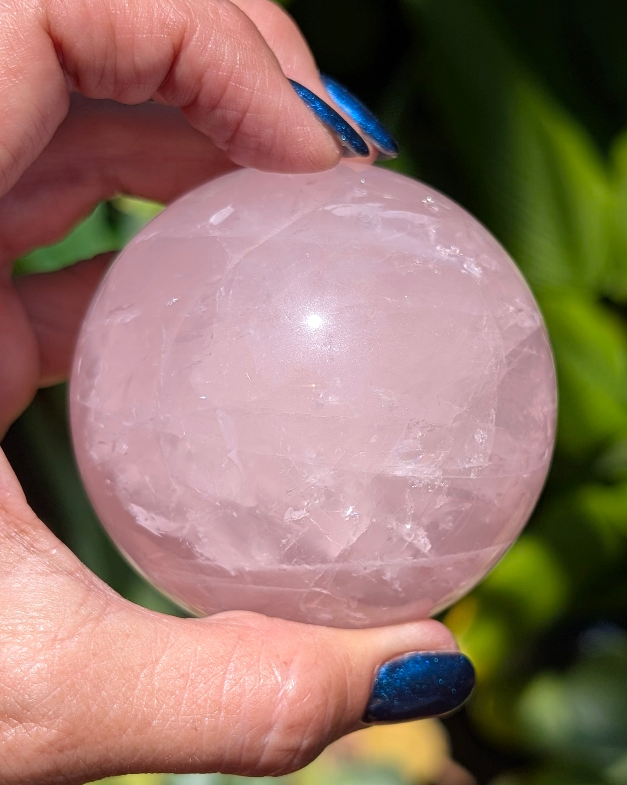 Rose Quartz Sphere - Opt. K