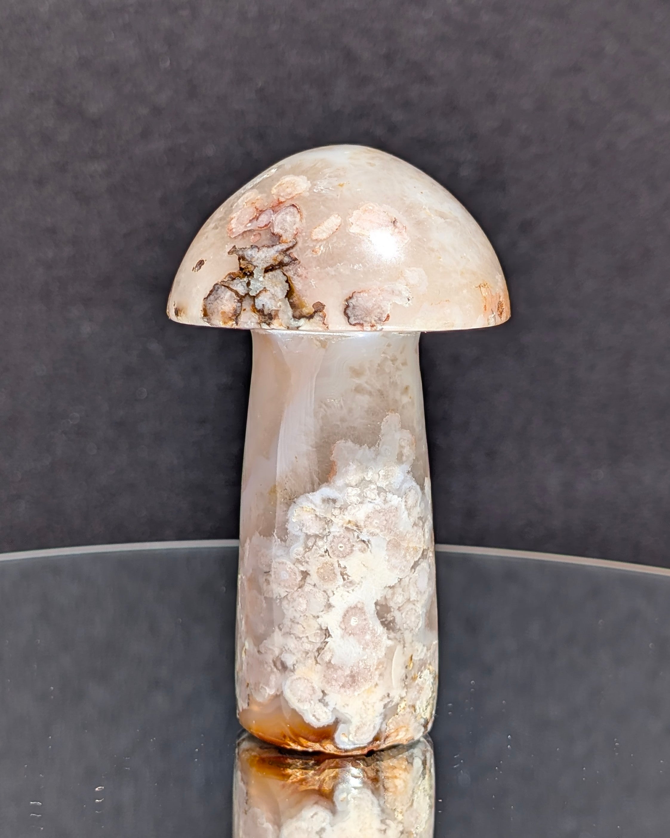 Flower Agate Mushroom F