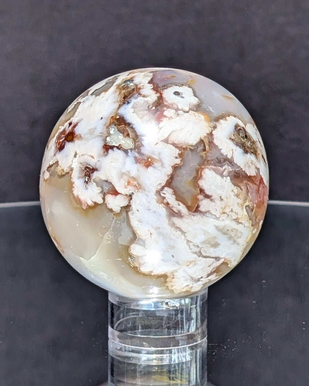 Flower Agate Sphere K