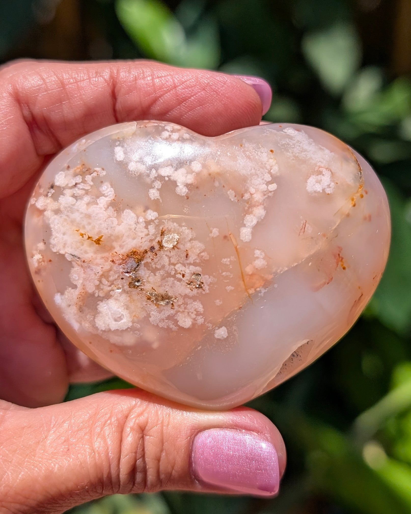 Flower Agate Heart I