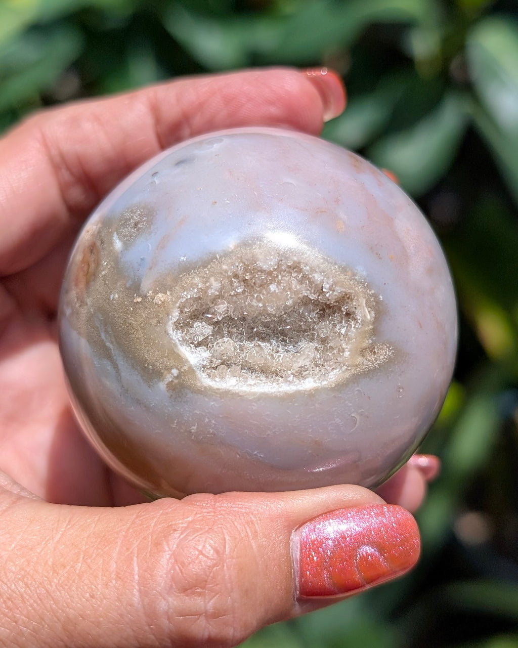 Sea Jasper Sphere - Opt. R