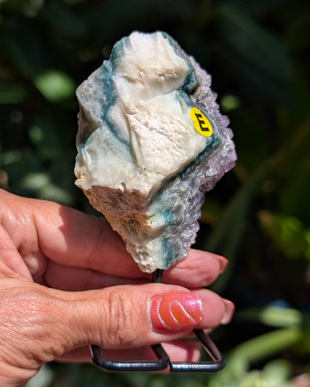 Druzy Amethyst on Metal Stand - Opt. E