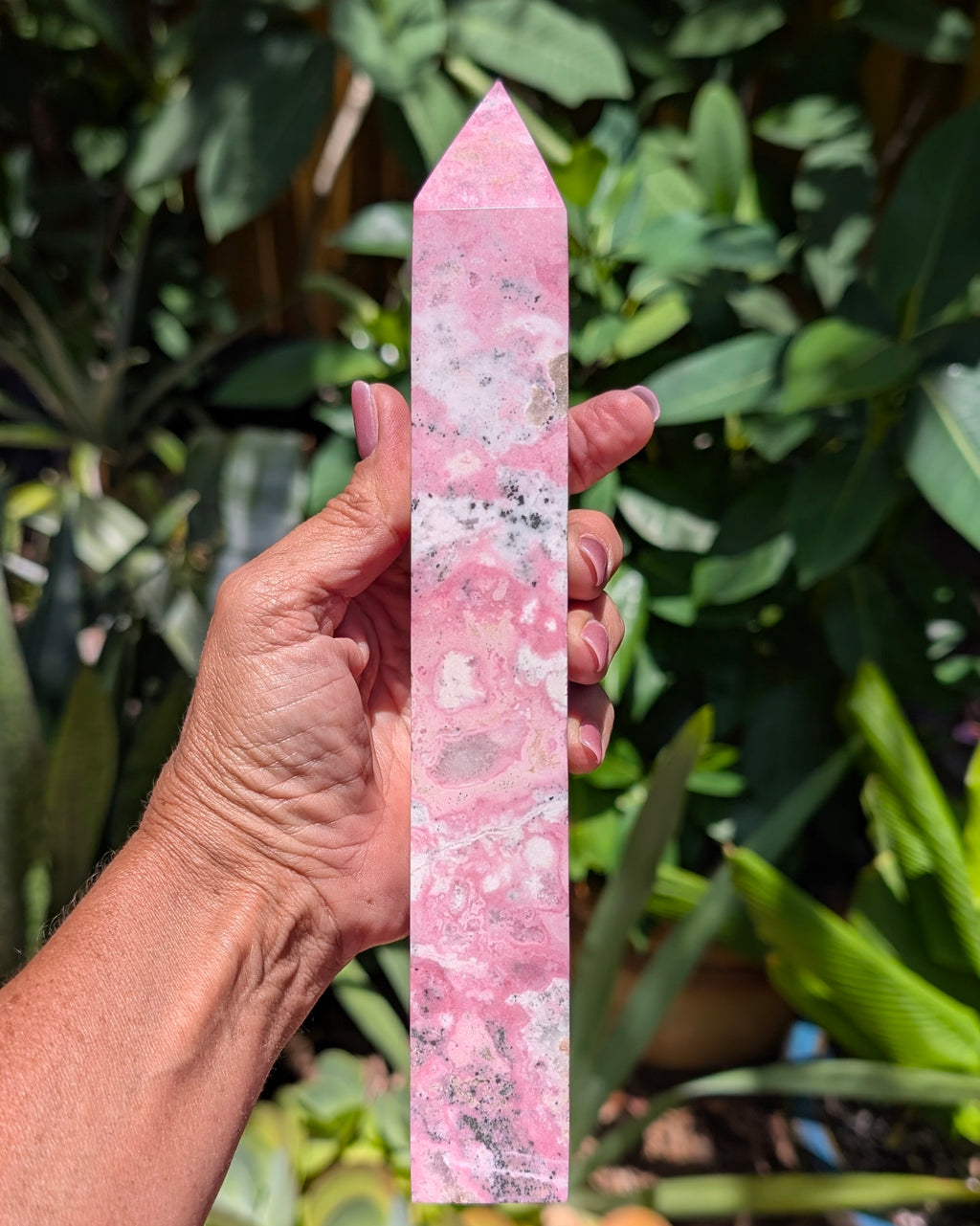 Large Rhodonite Tower