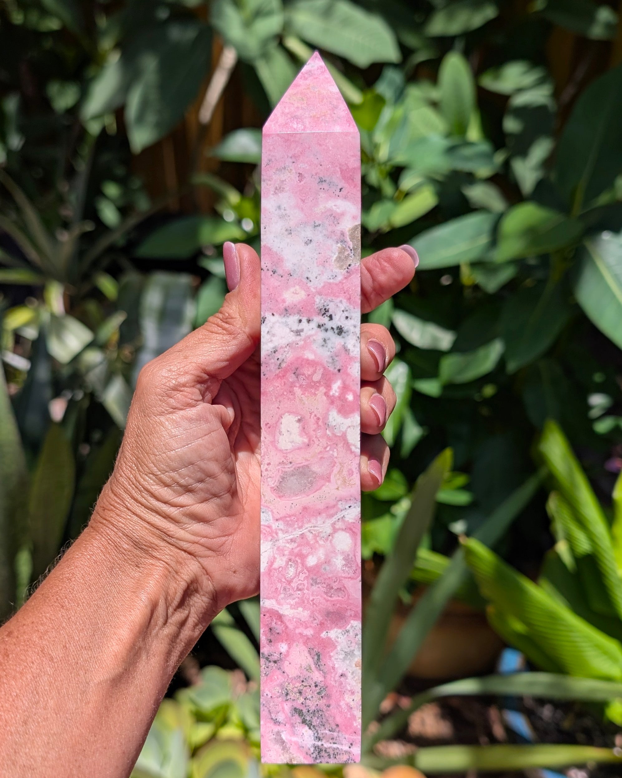 Large Rhodonite Tower