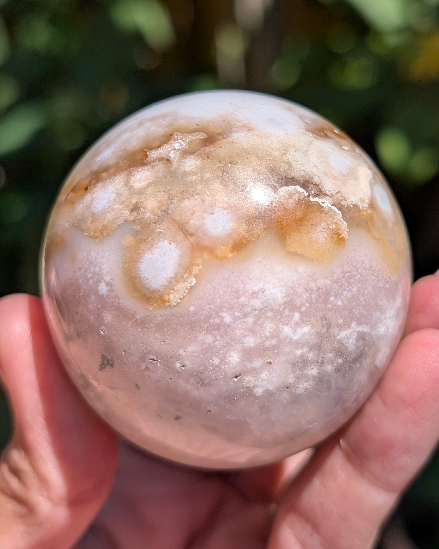 Flower Agate Sphere L