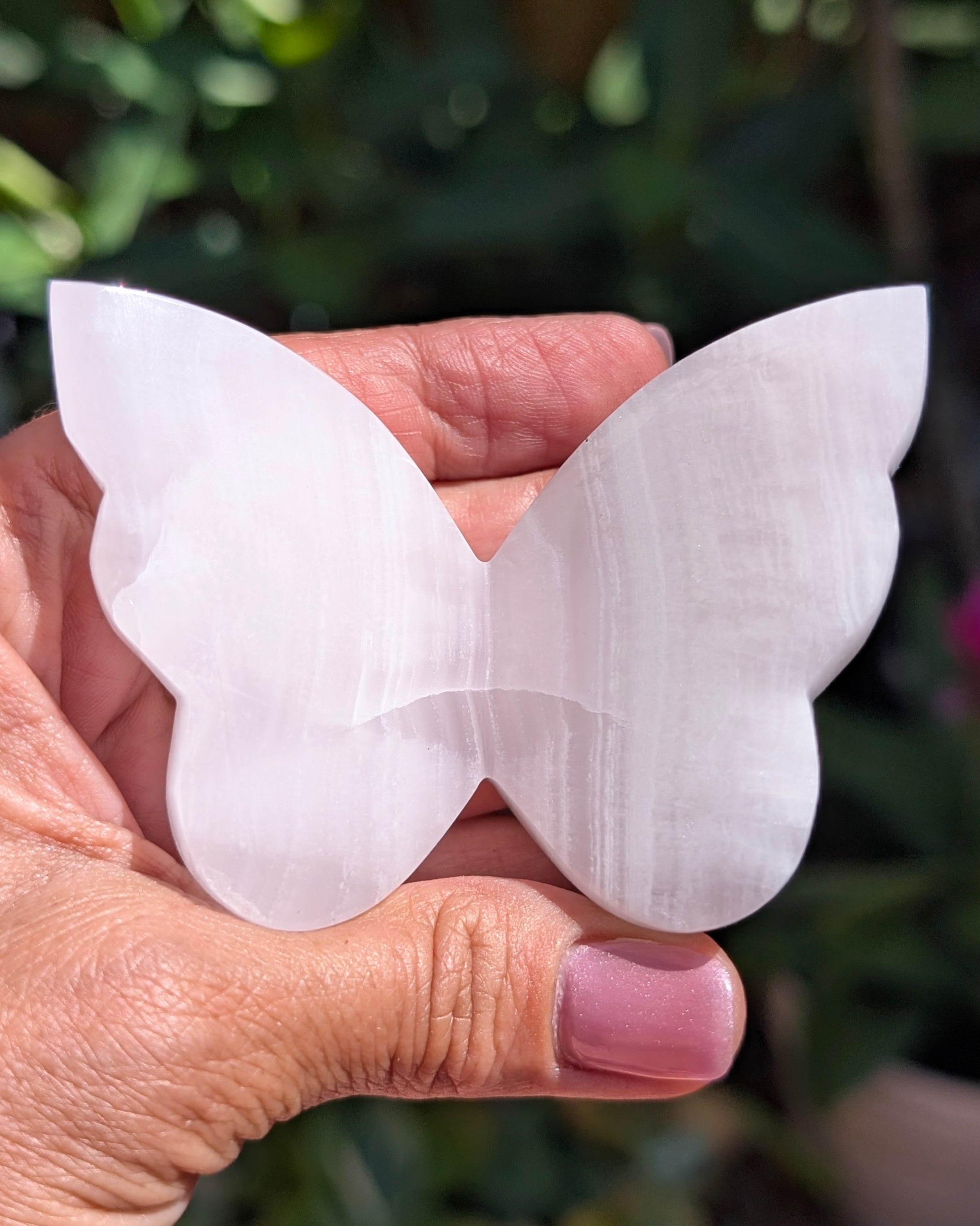 Pink Calcite Butterfly W