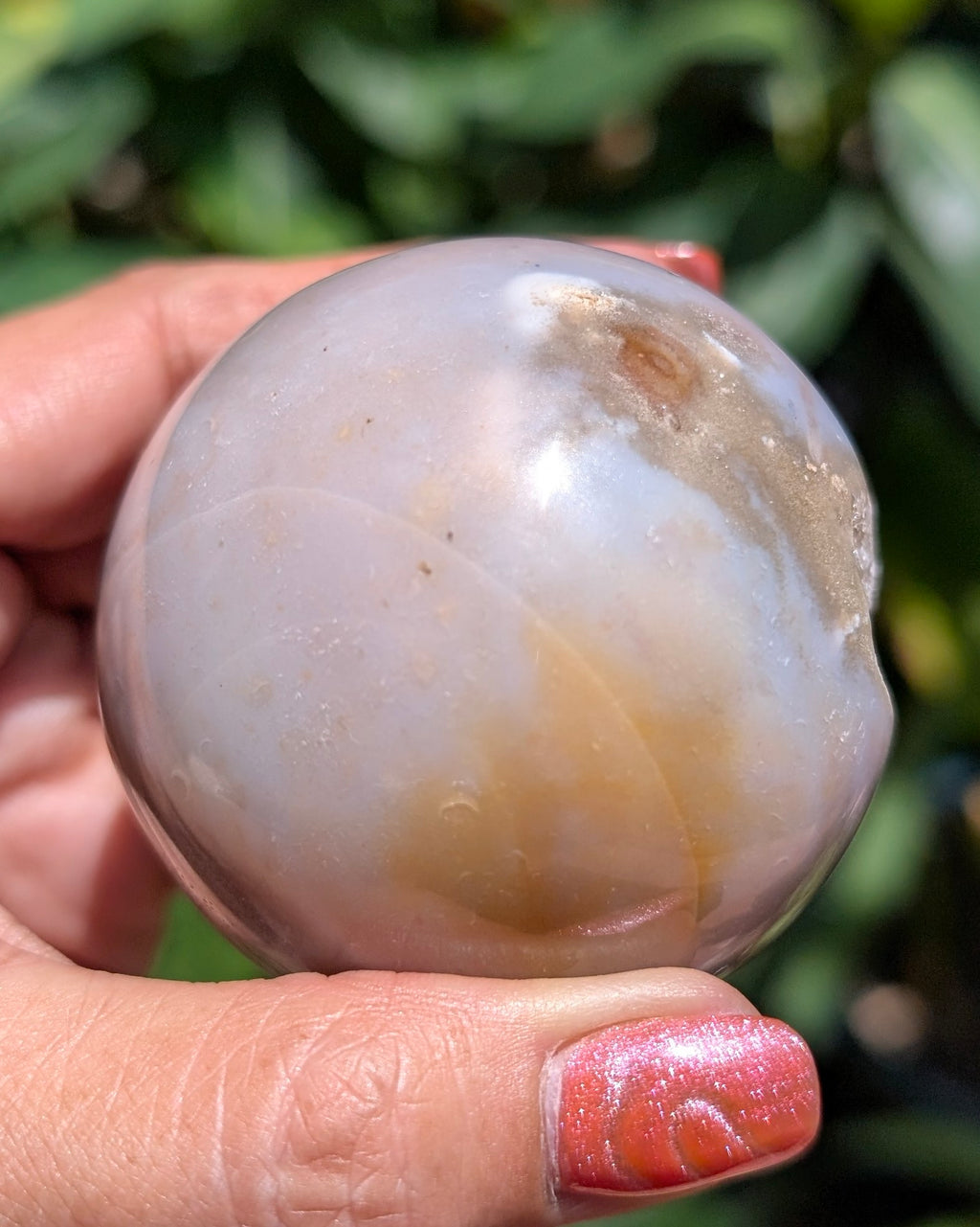 Sea Jasper Sphere - Opt. R