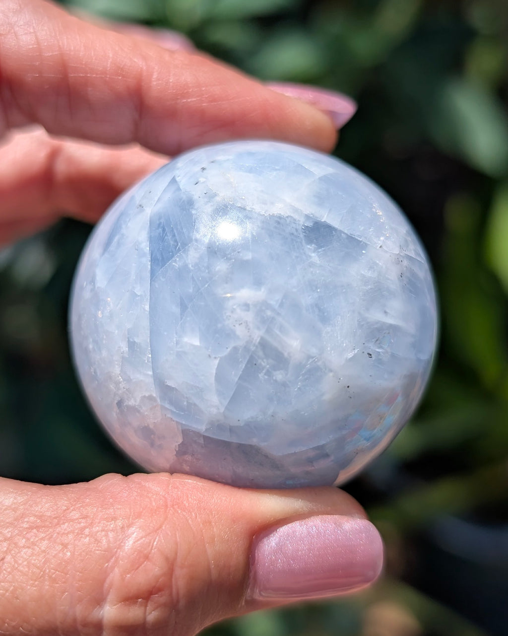 Blue Calcite Sphere D