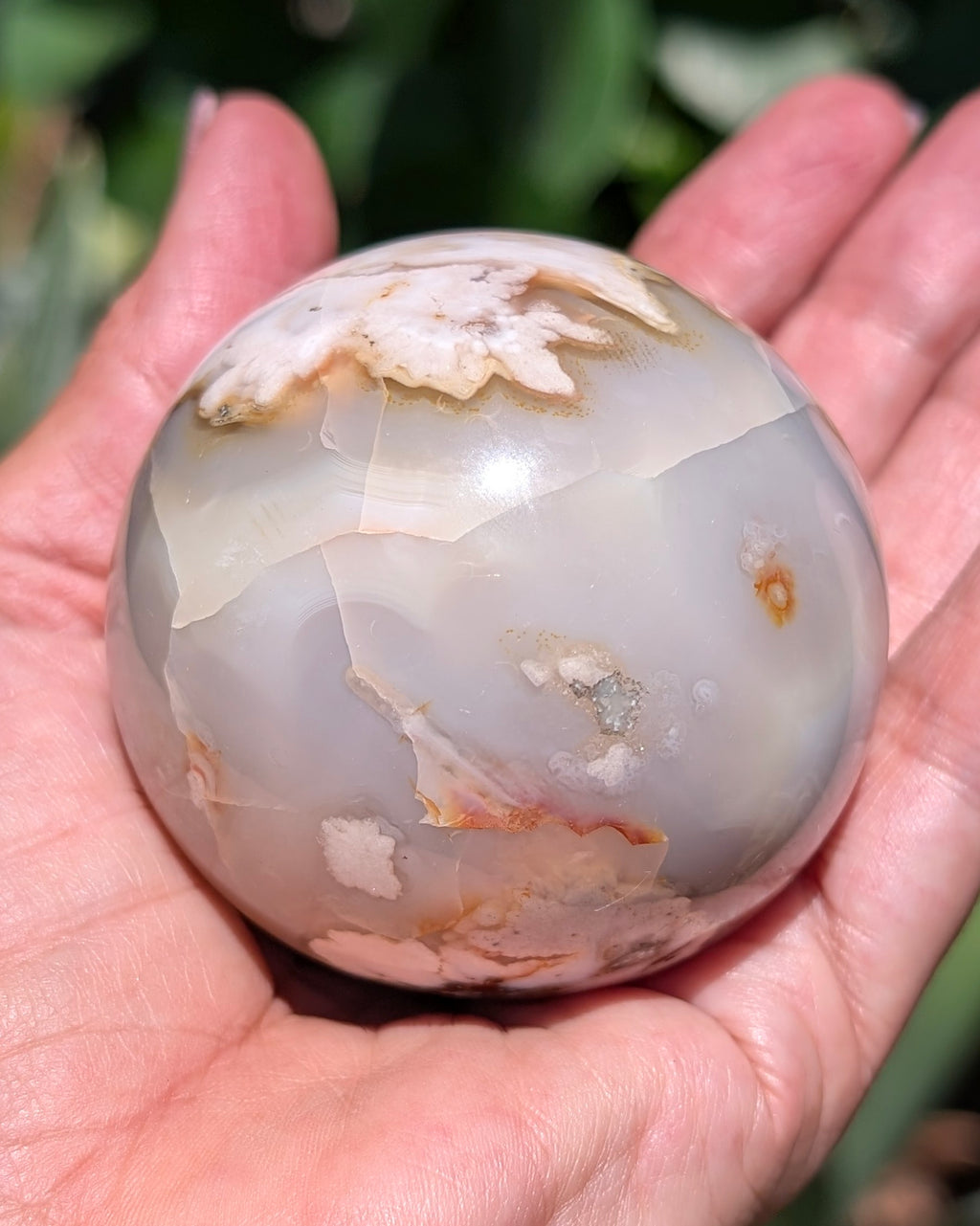 Flower Agate Sphere K