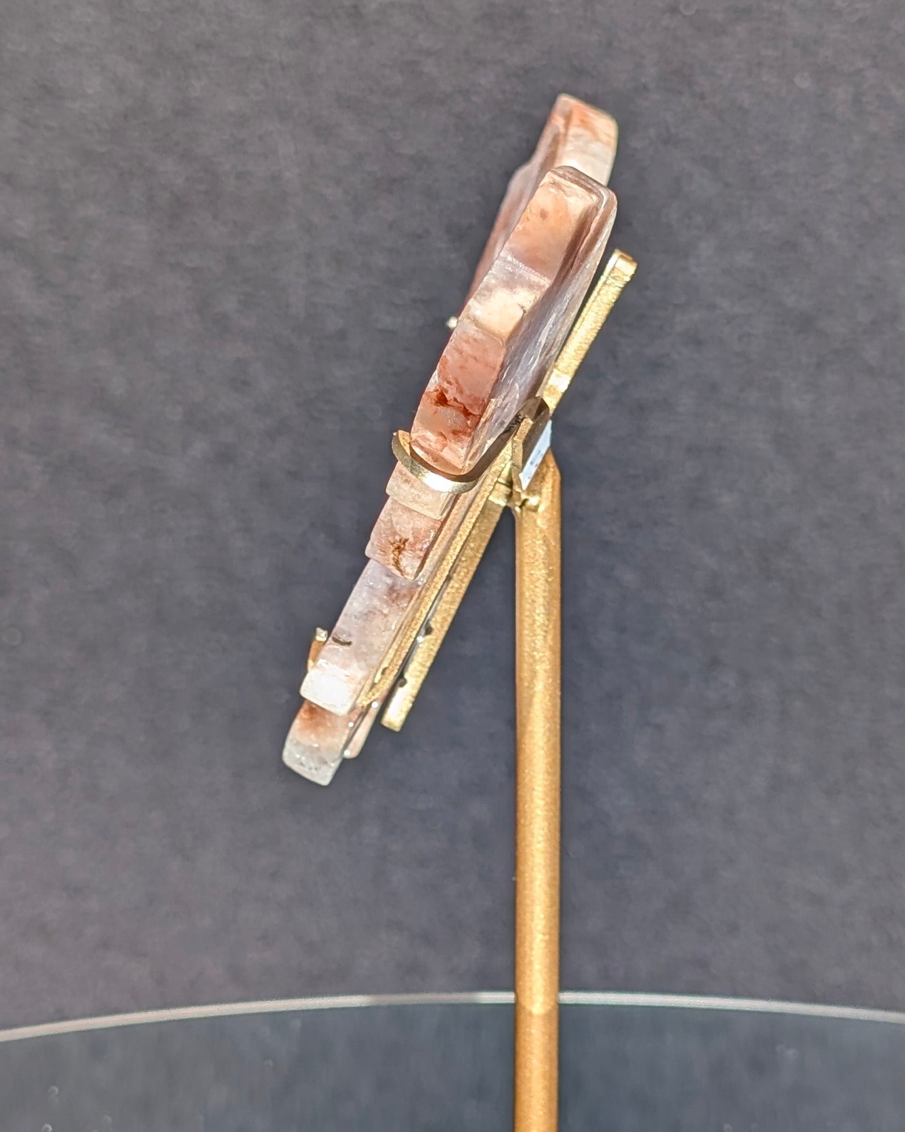Flower Agate Butterfly on stand B