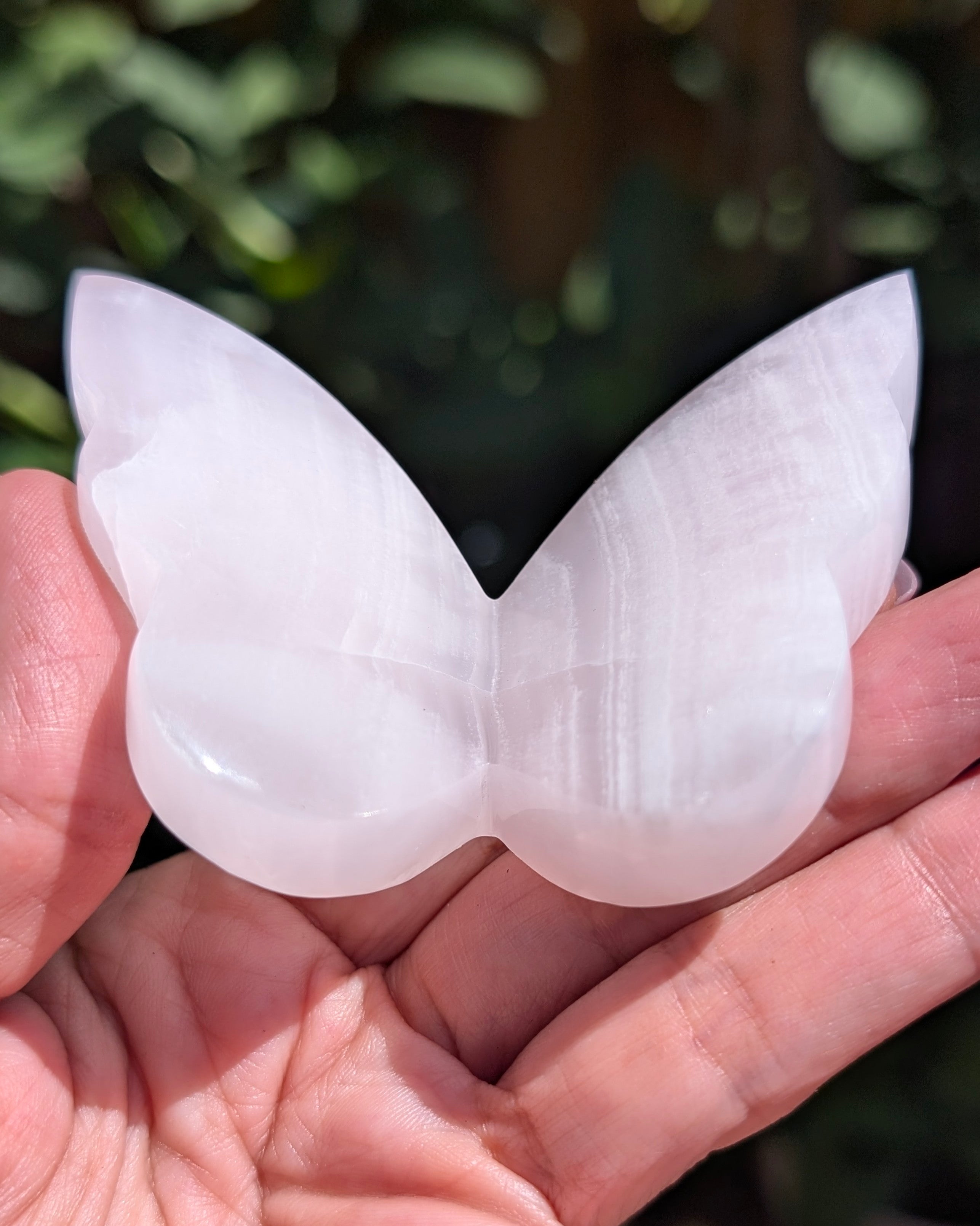 Pink Calcite Butterfly W