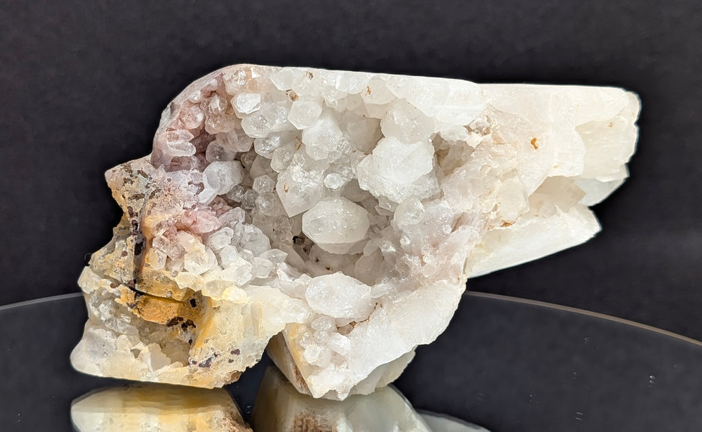 Quartz Skull with Feather Headdress A