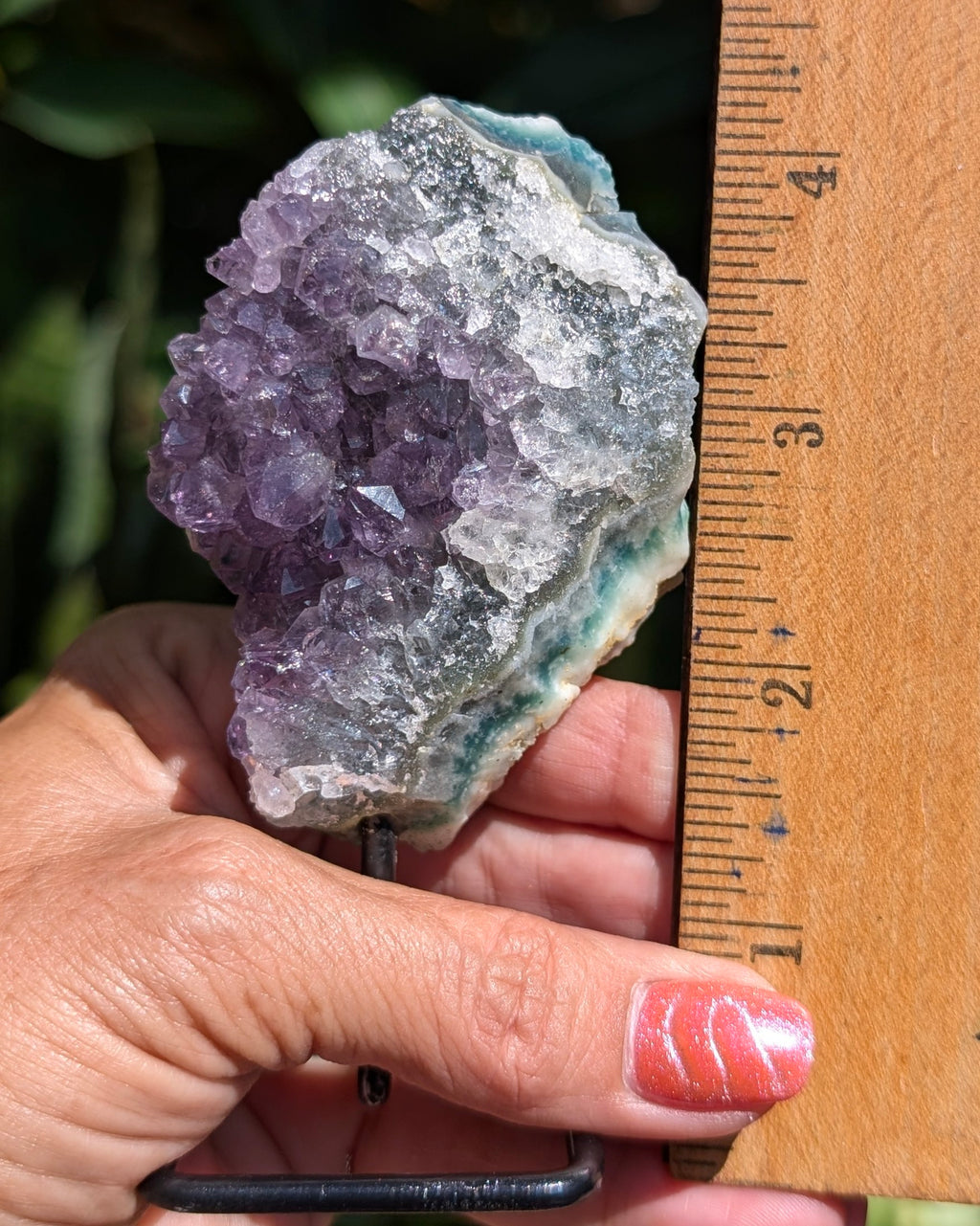 Druzy Amethyst on Metal Stand - Opt. E