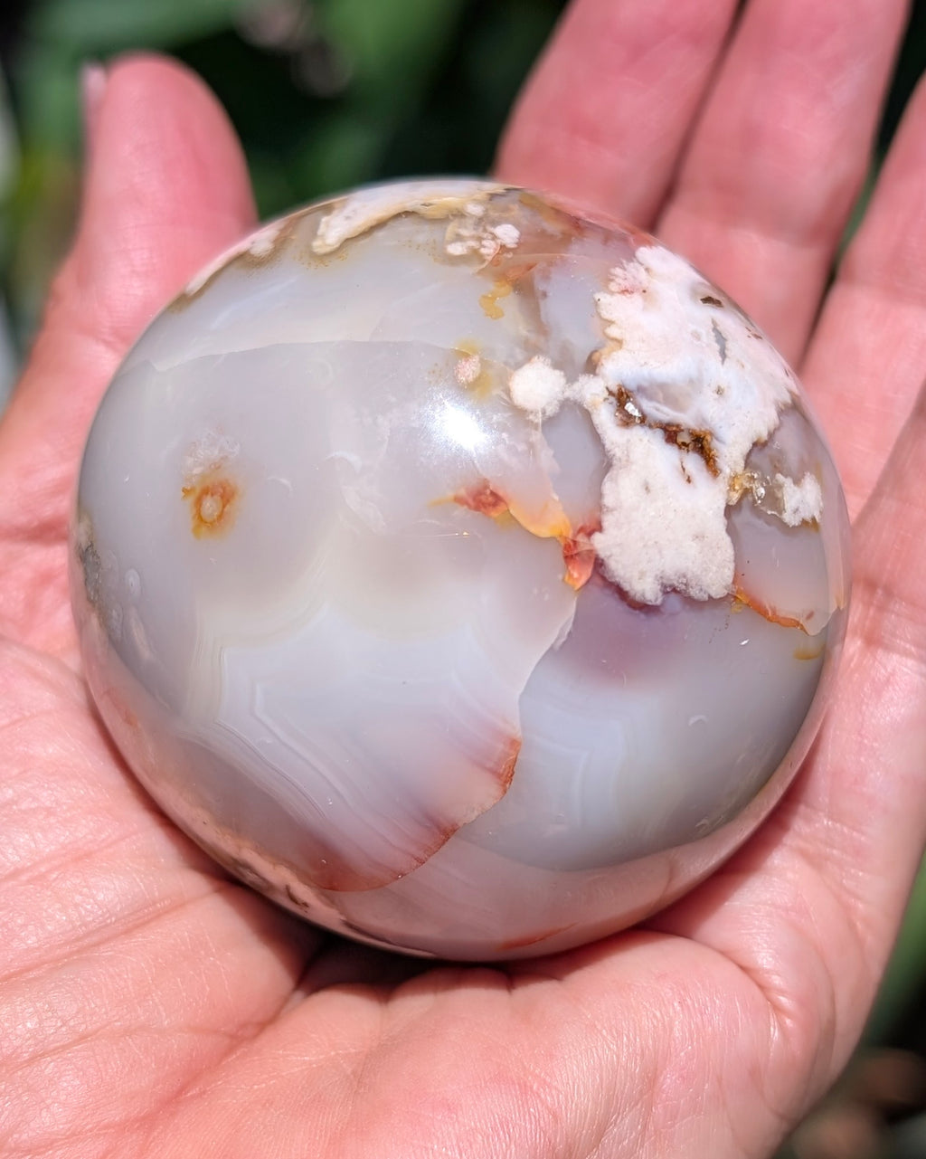 Flower Agate Sphere K