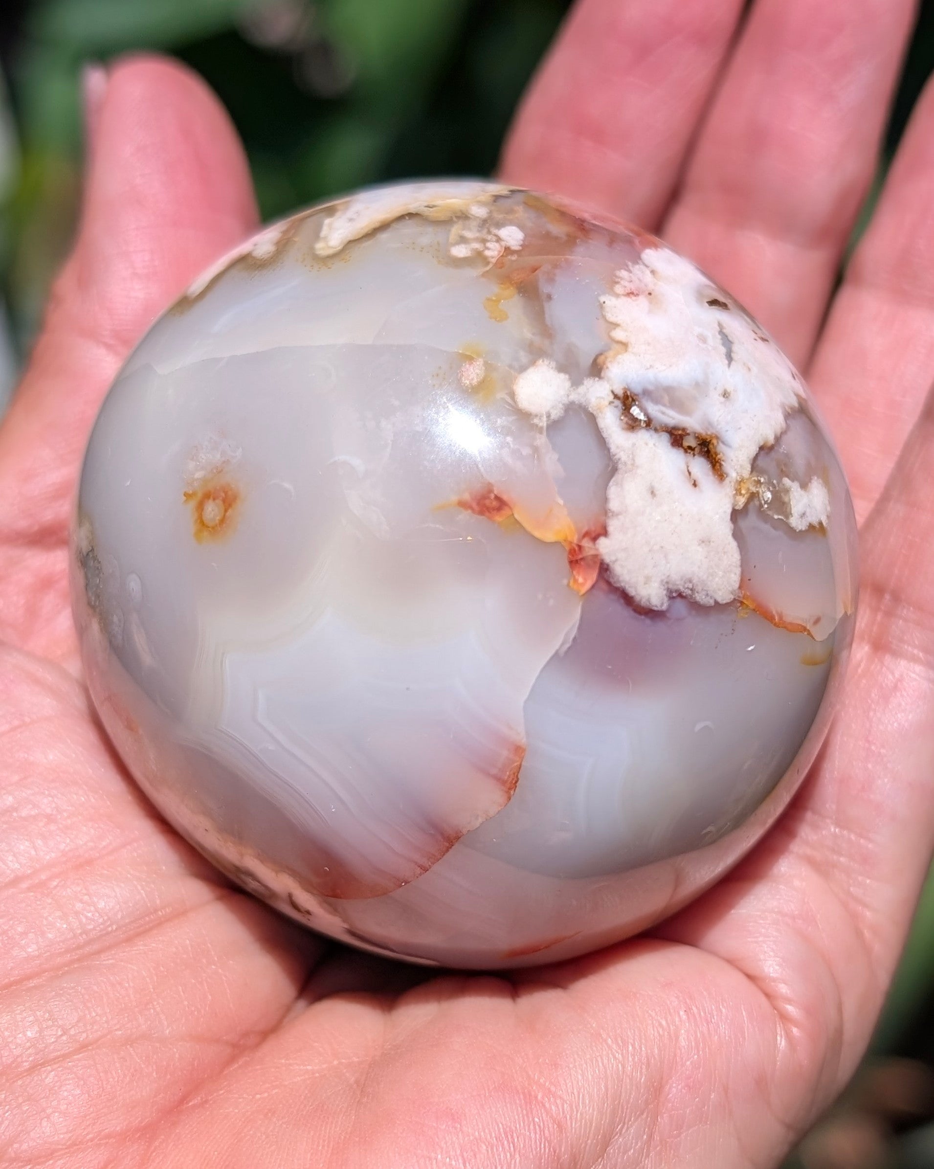 Flower Agate Sphere K