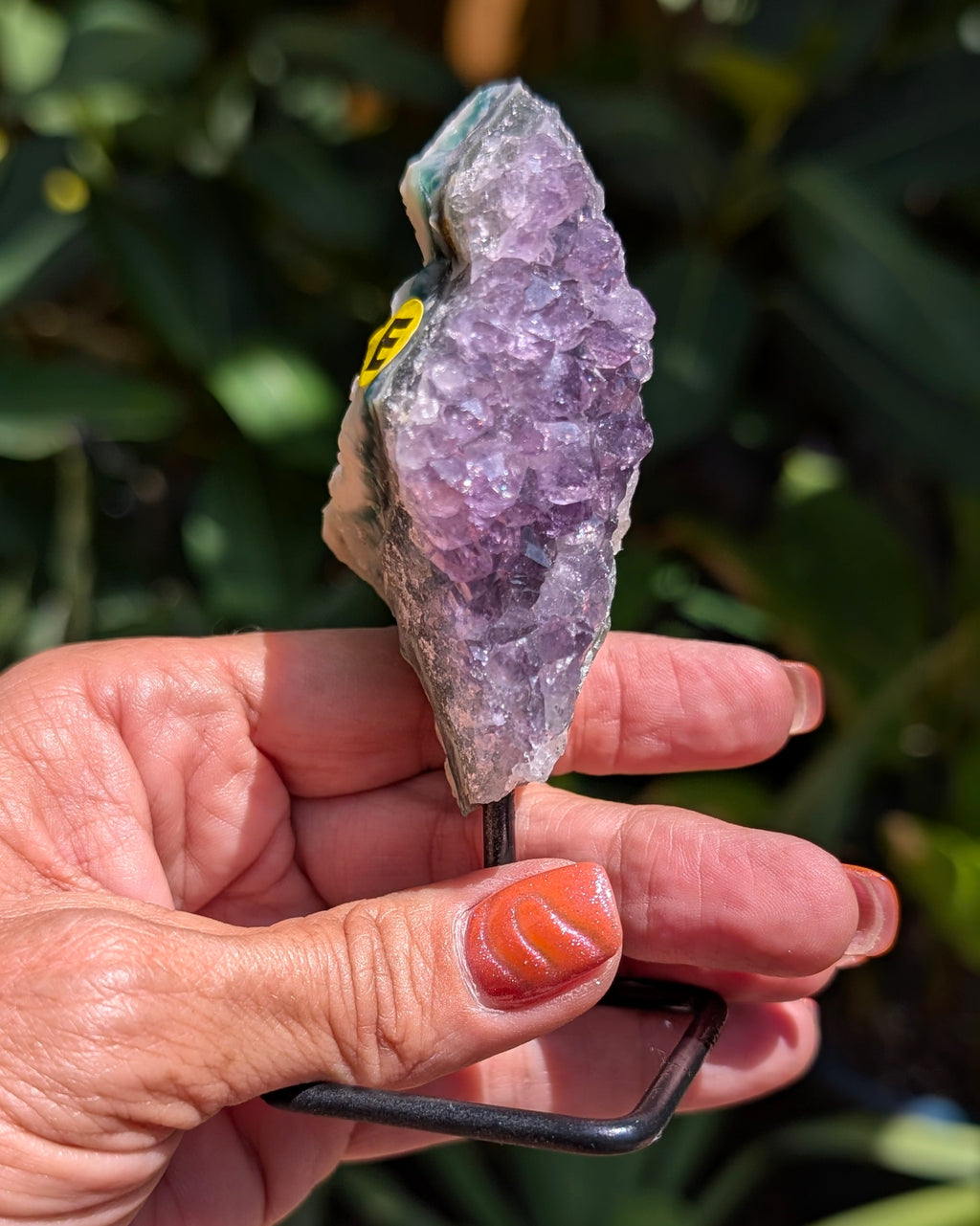 Druzy Amethyst on Metal Stand - Opt. E