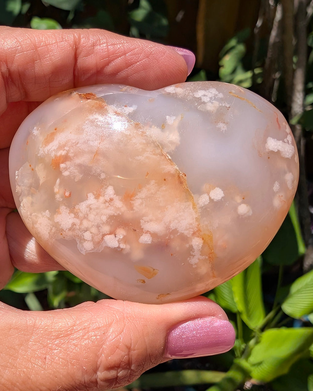Flower Agate Heart I