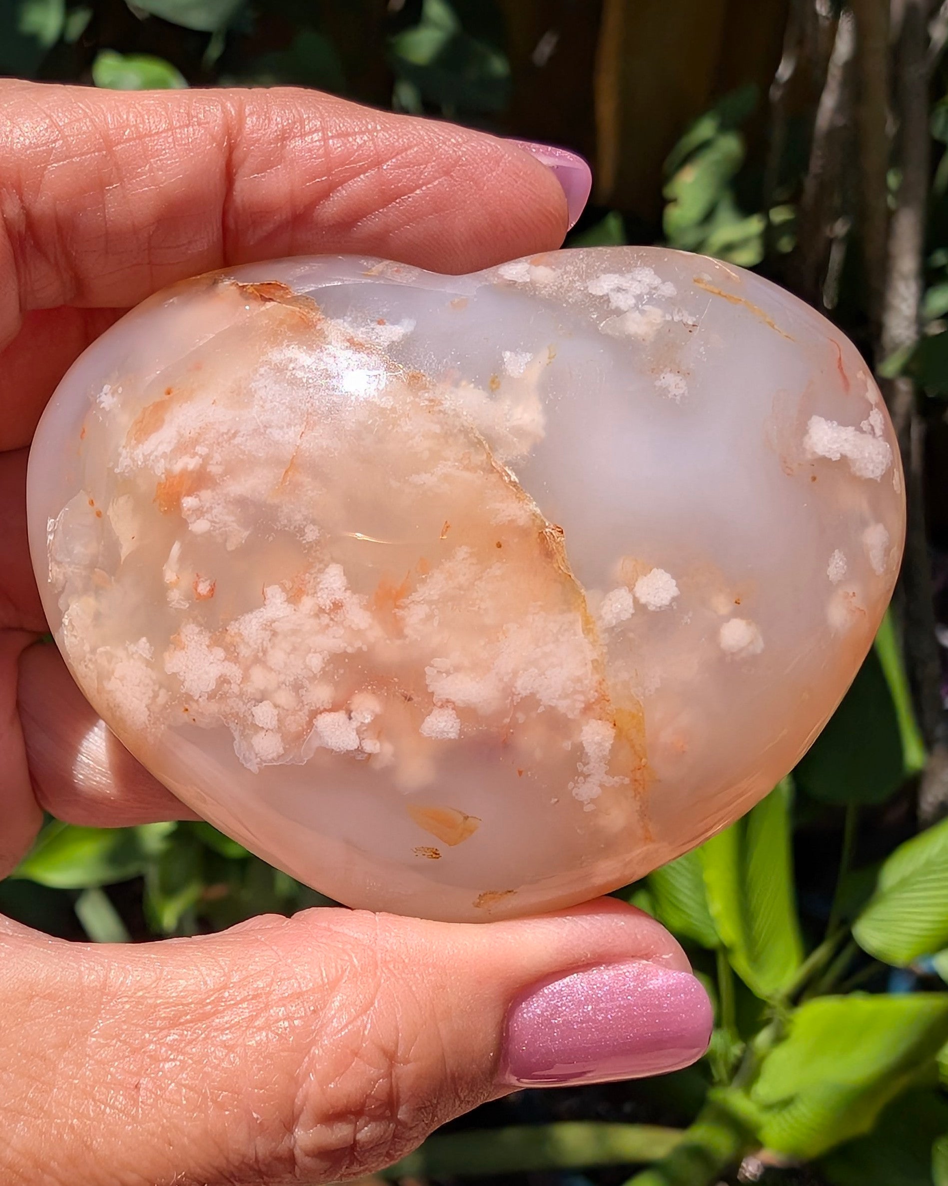 Flower Agate Heart I