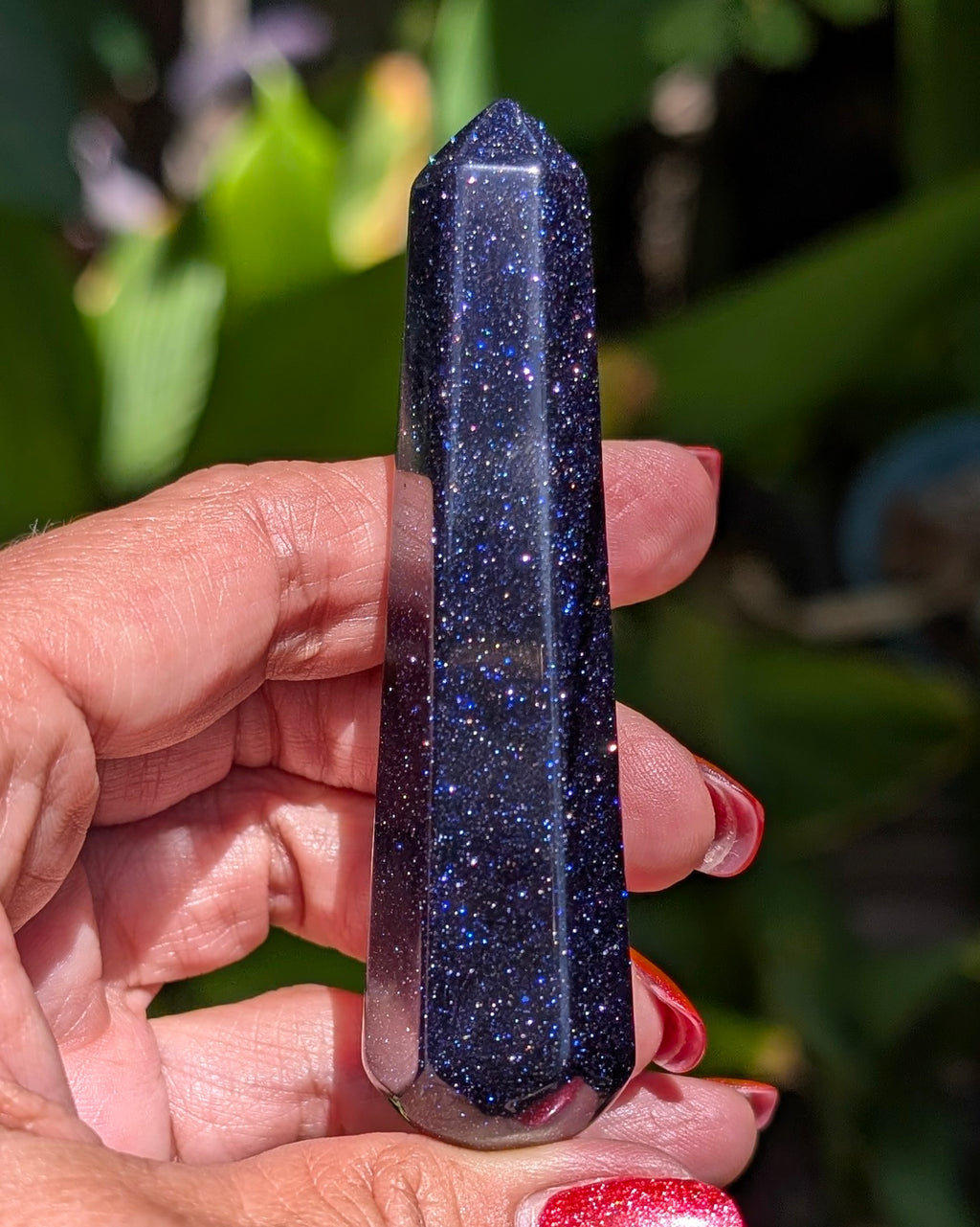 Blue Goldstone Massage Wand