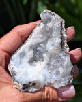 Fluorescent Trancas Geode with Quartz Crystals H