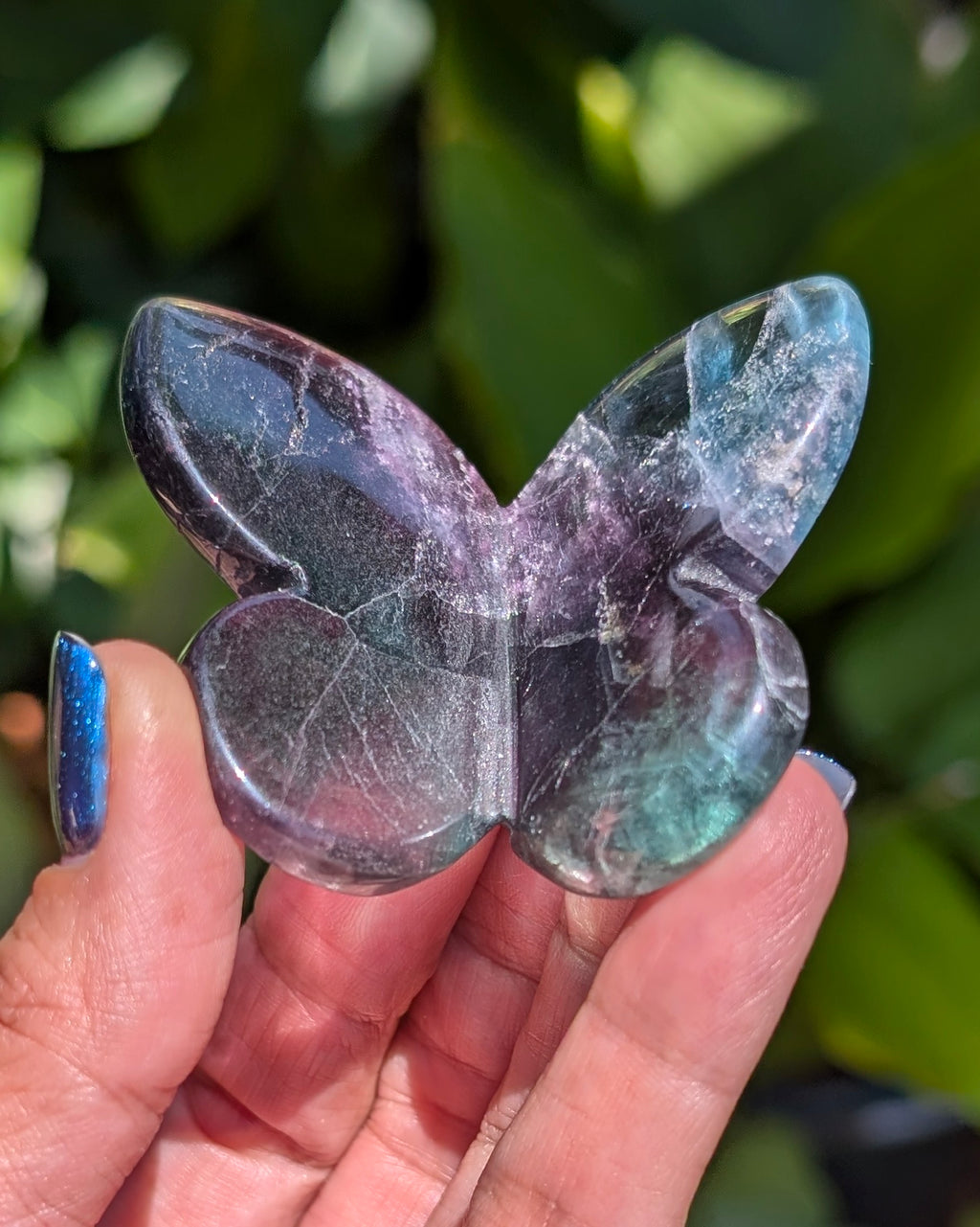 Rainbow Fluorite 3D Butterfly - Opt. Z