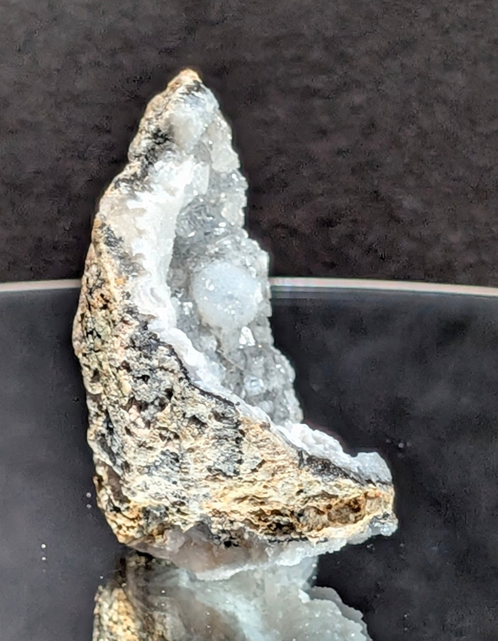 Fluorescent Trancas Geode with Quartz Crystals H