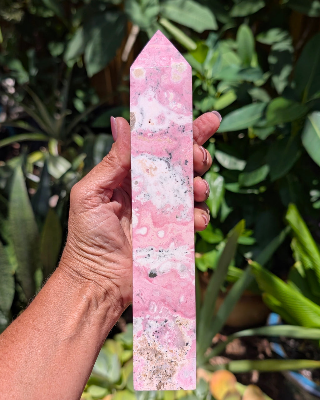 Large Rhodonite Tower