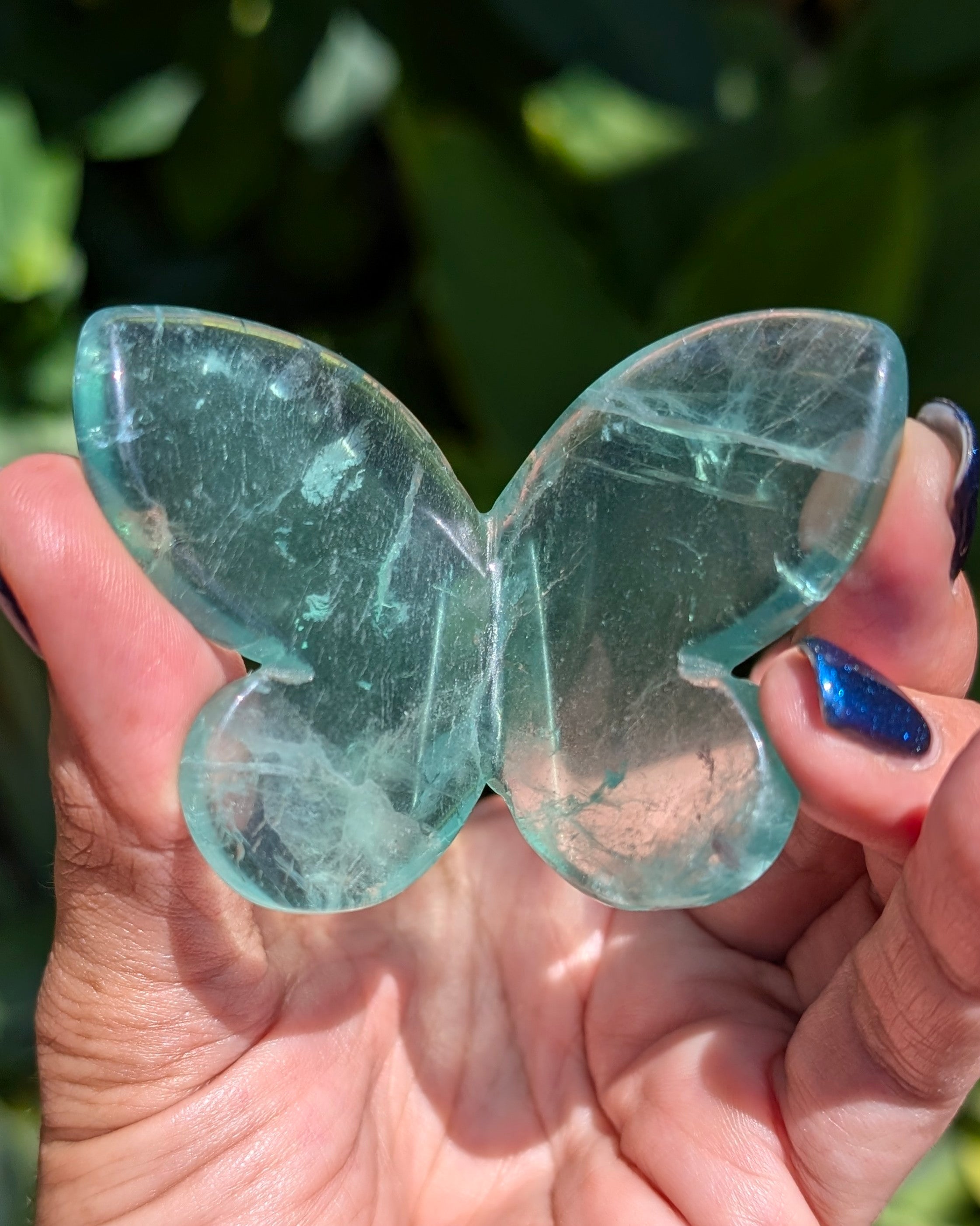 Green Fluorite 3D Butterfly - Opt. X