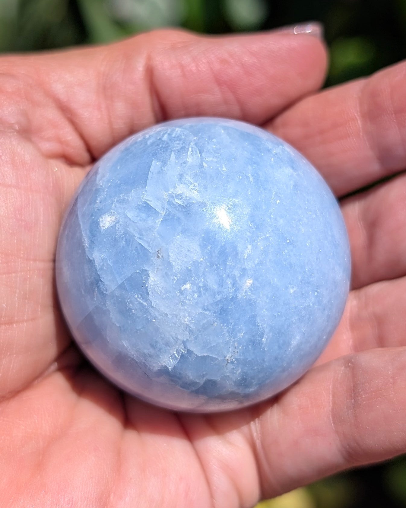 Blue Calcite Sphere E