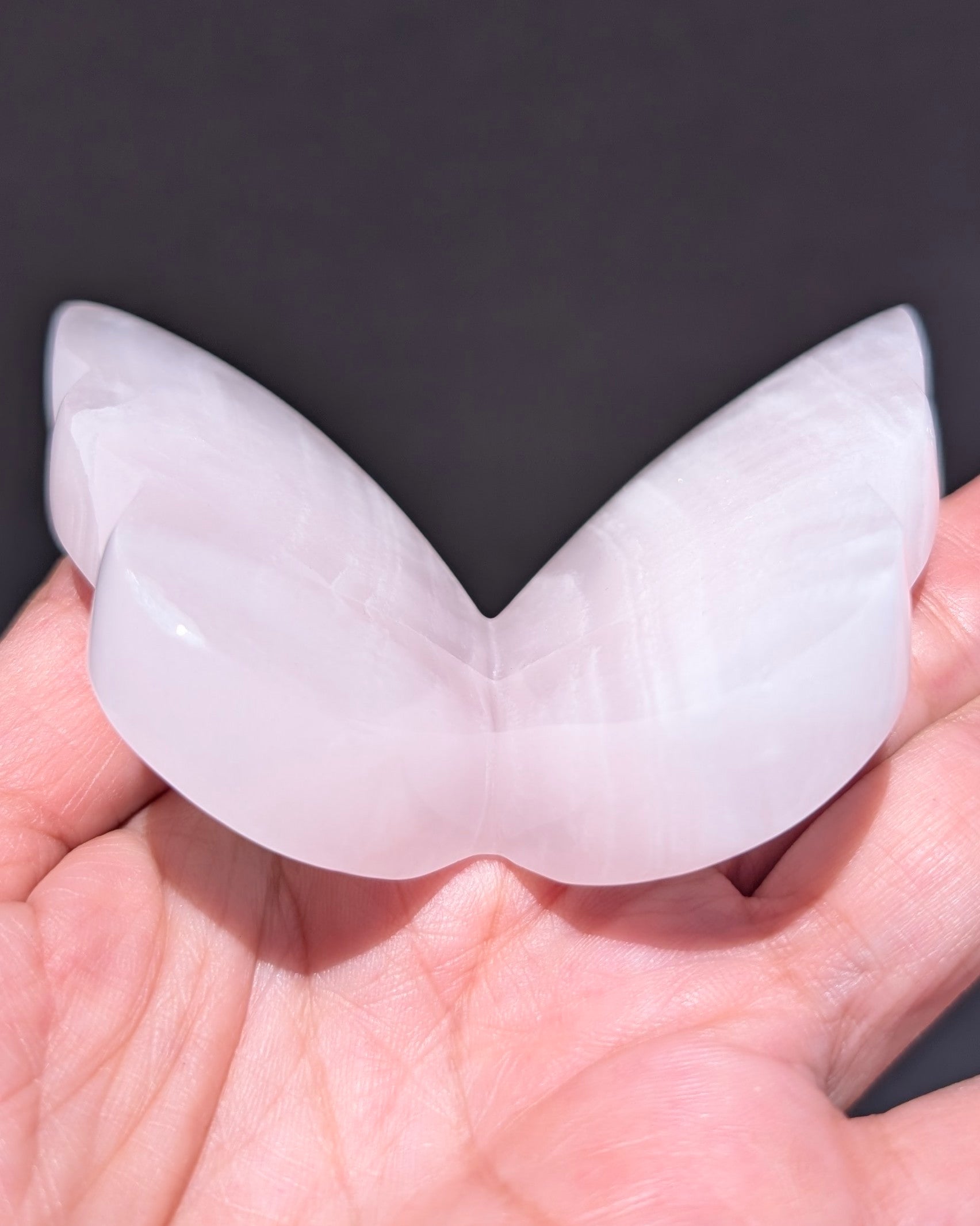 Pink Calcite Butterfly W