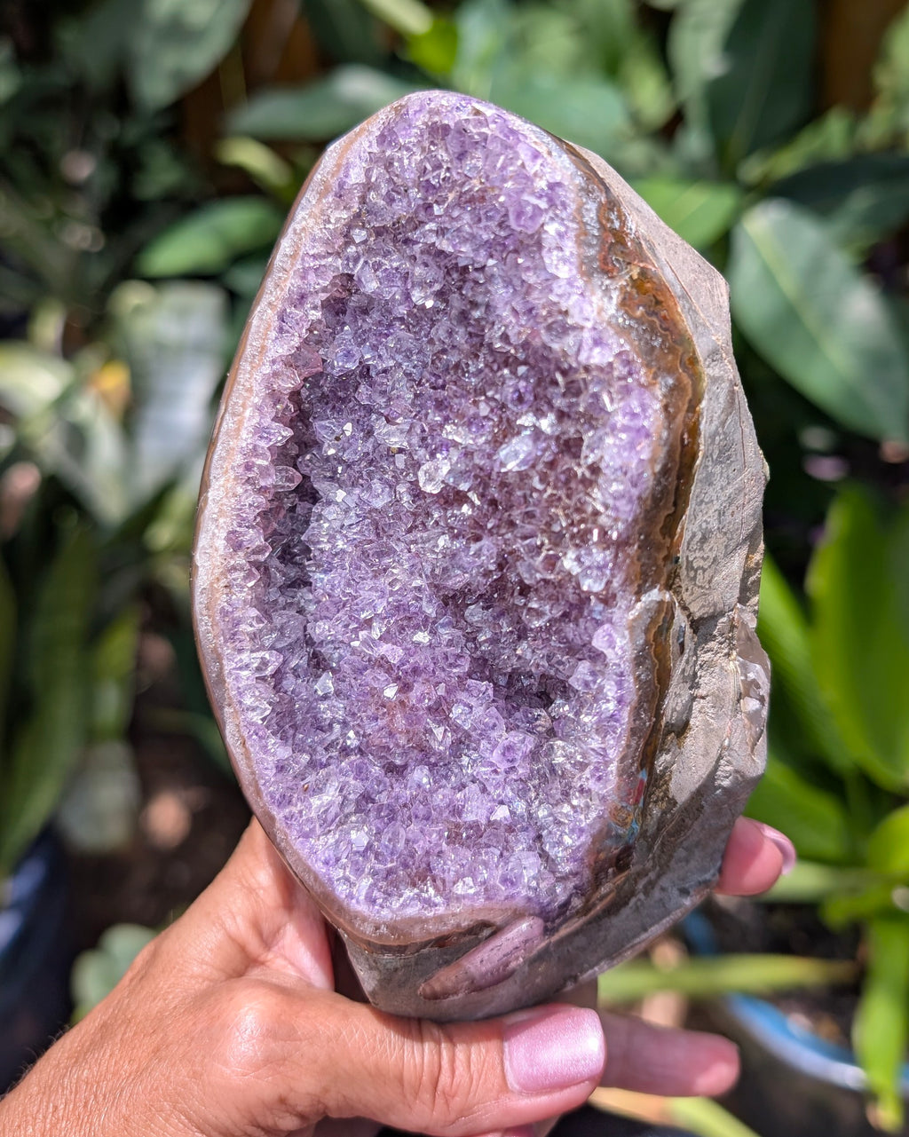 Amethyst Druzy Cluster on stand A