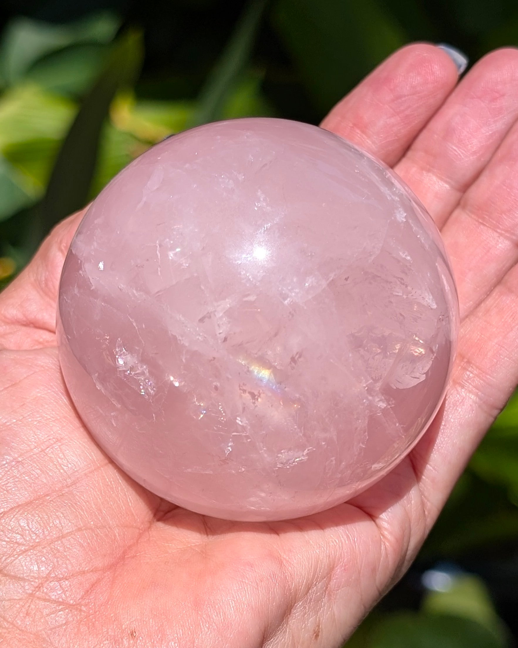 Rose Quartz Sphere - Opt. K