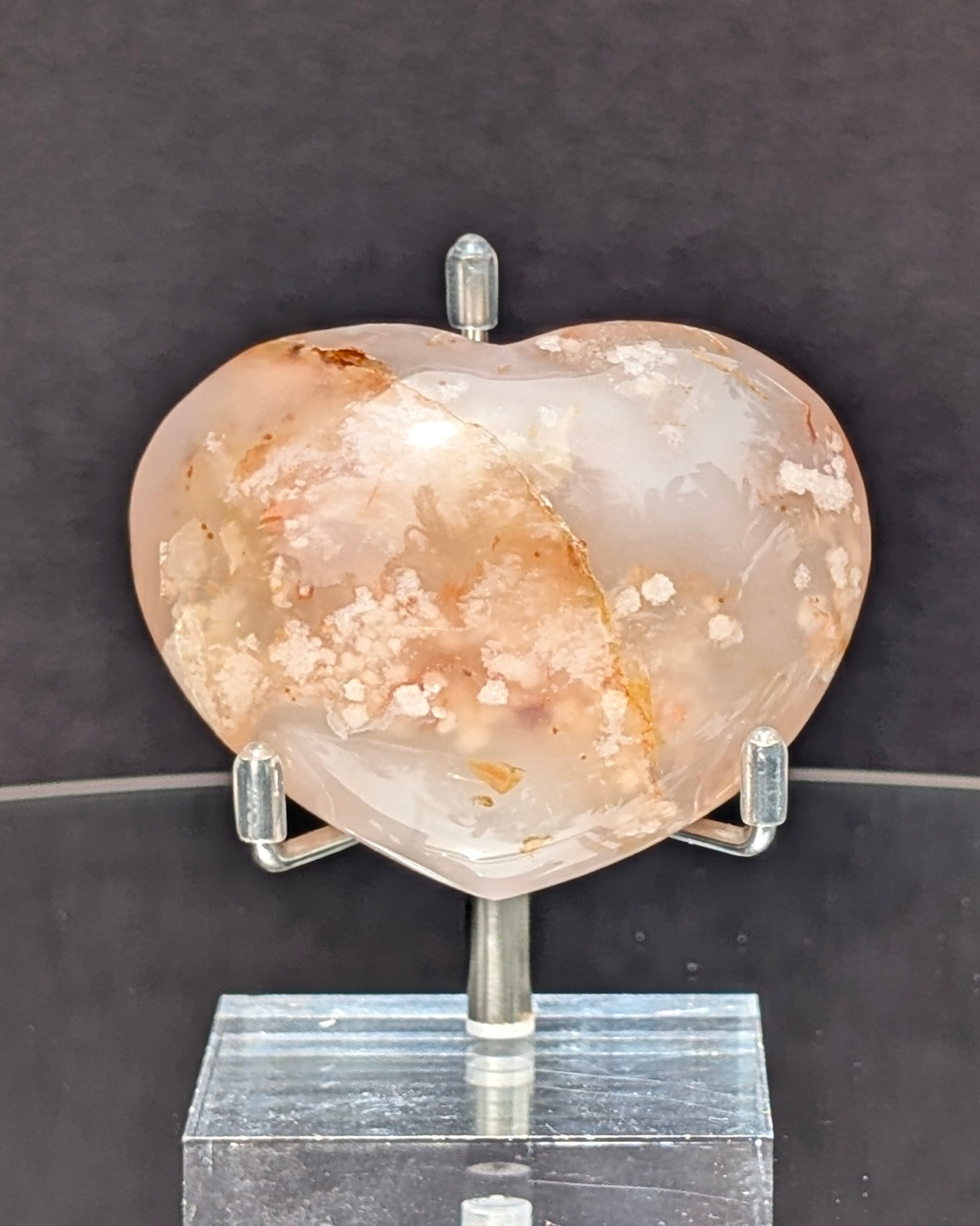 Flower Agate Heart I