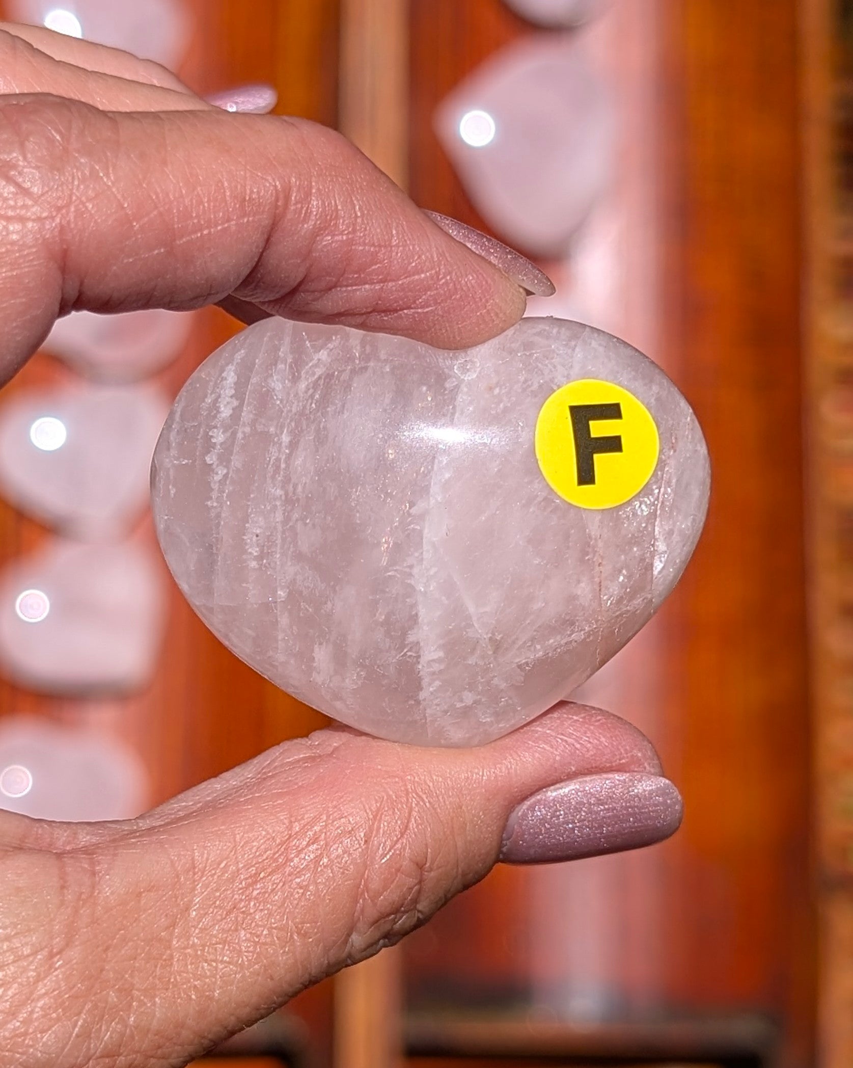 Rose Quartz Heart - Opt. F