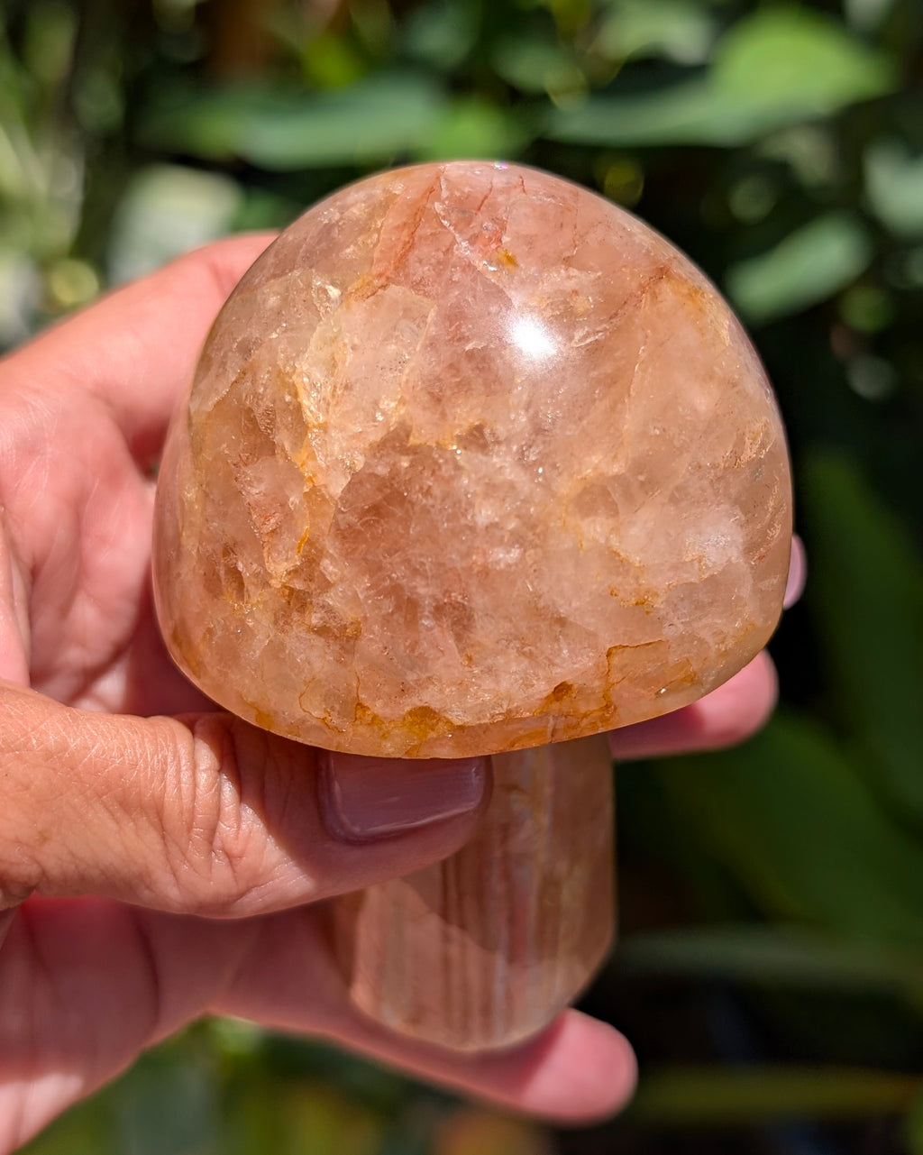 Fire Quartz Mushroom
