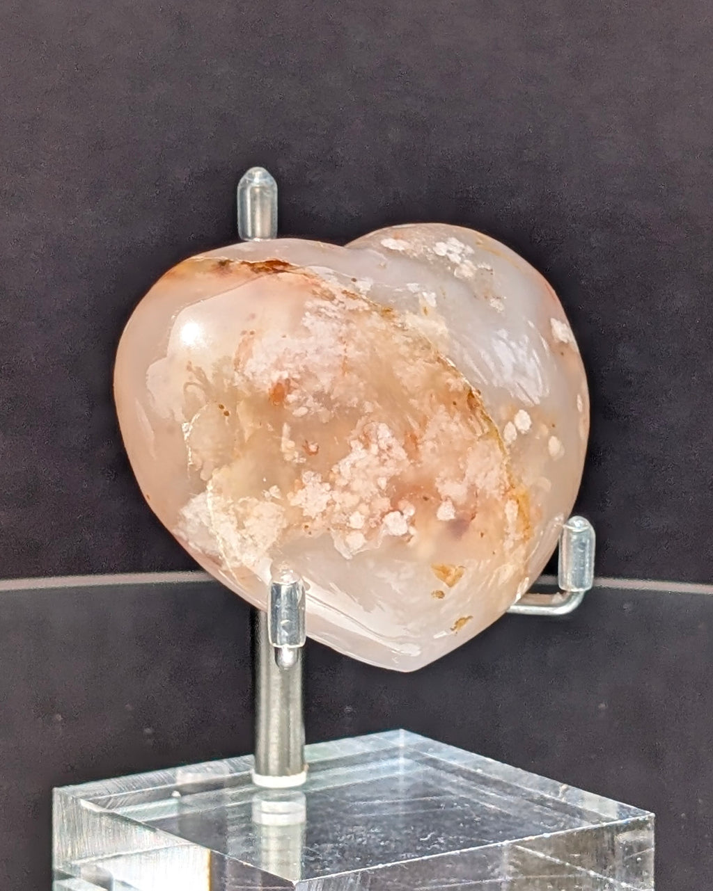 Flower Agate Heart I