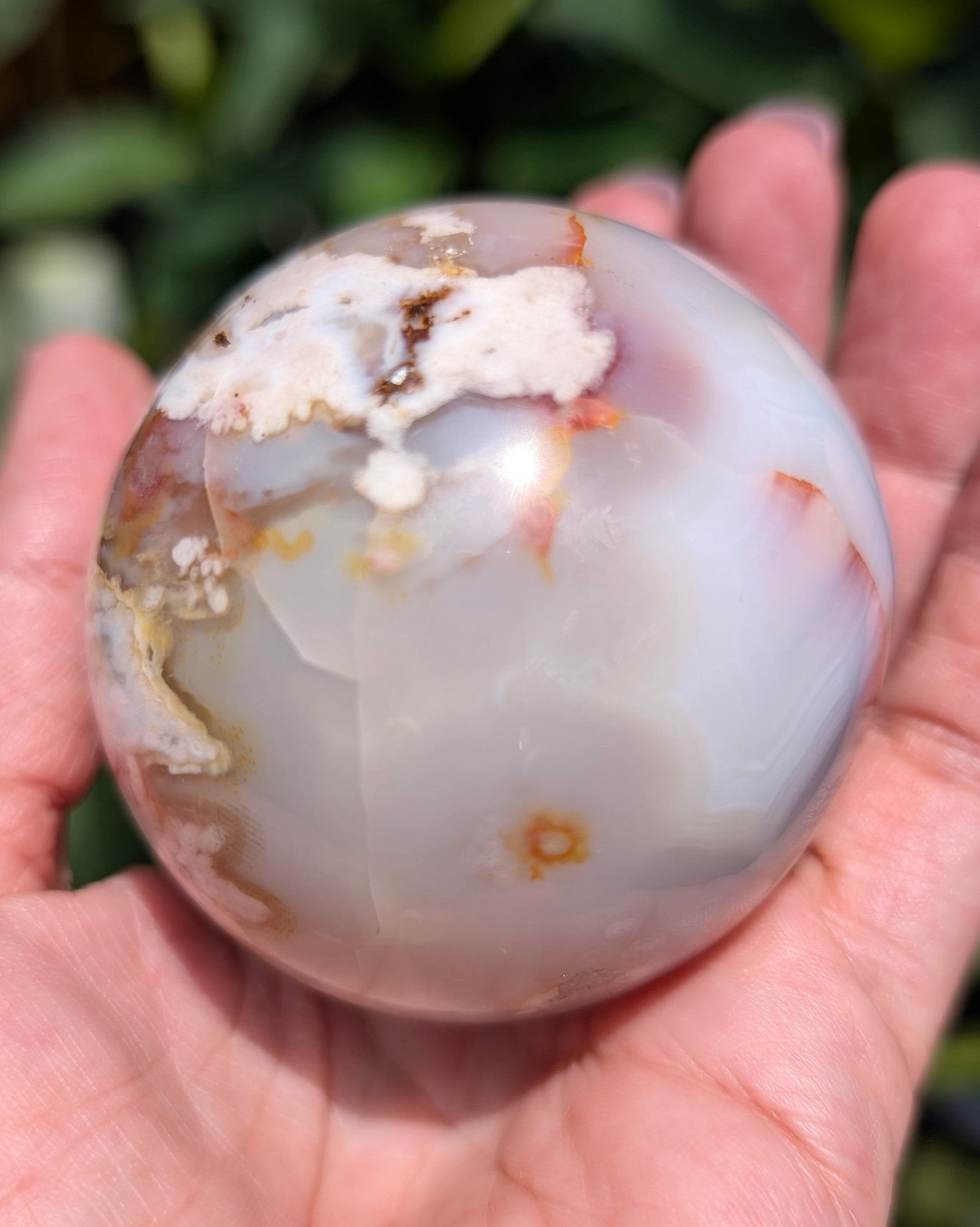 Flower Agate Sphere K