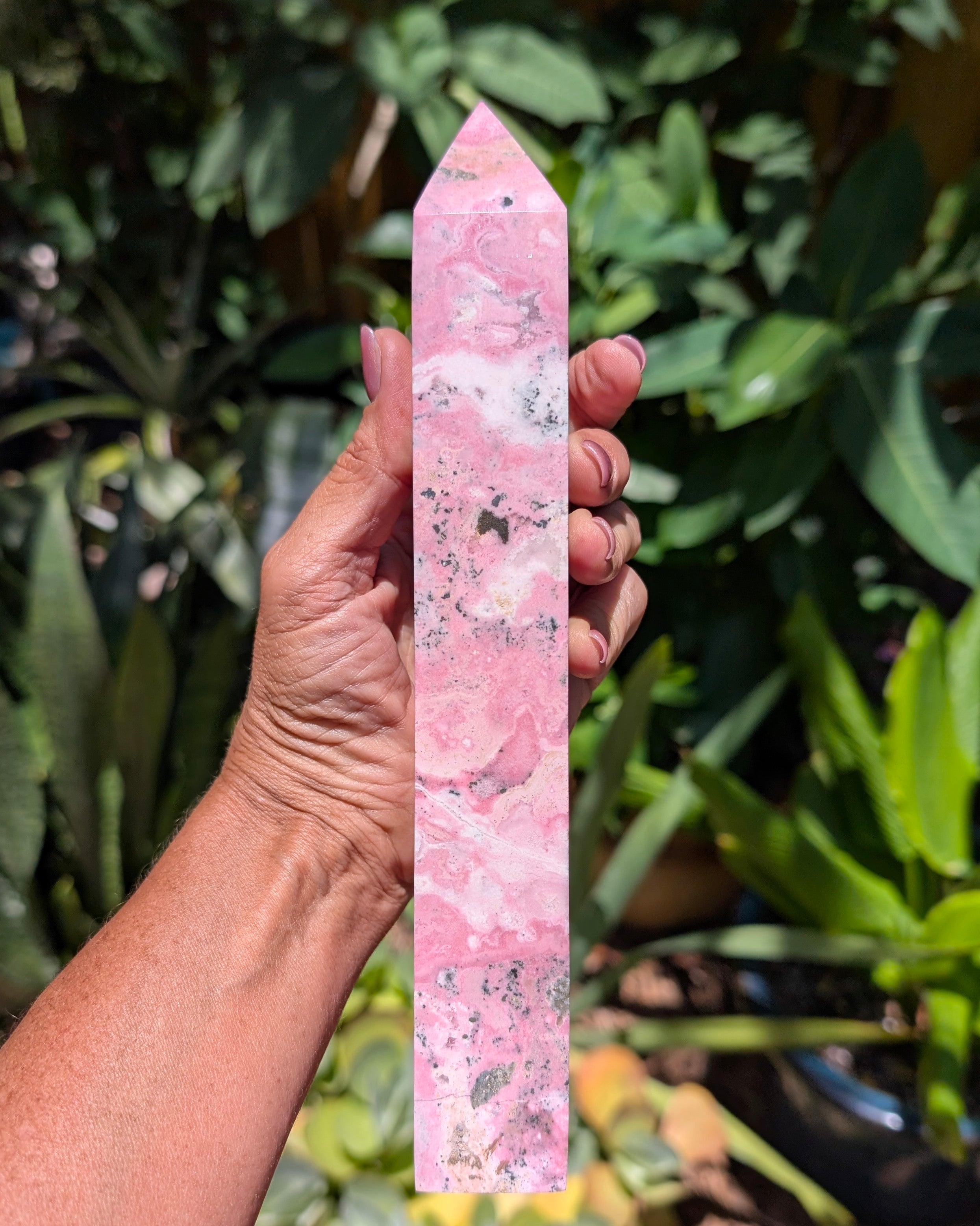 Large Rhodonite Tower
