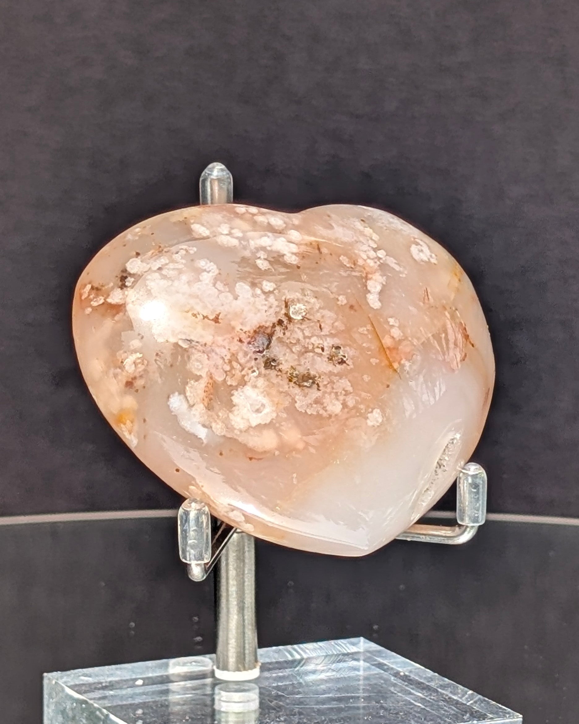 Flower Agate Heart I