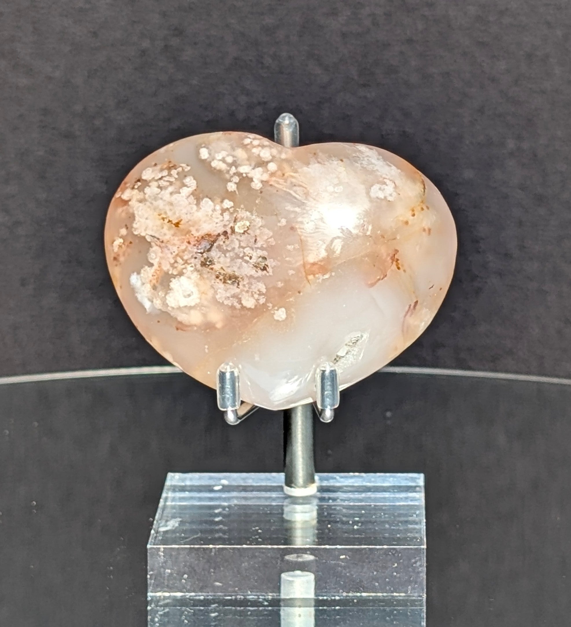 Flower Agate Heart I