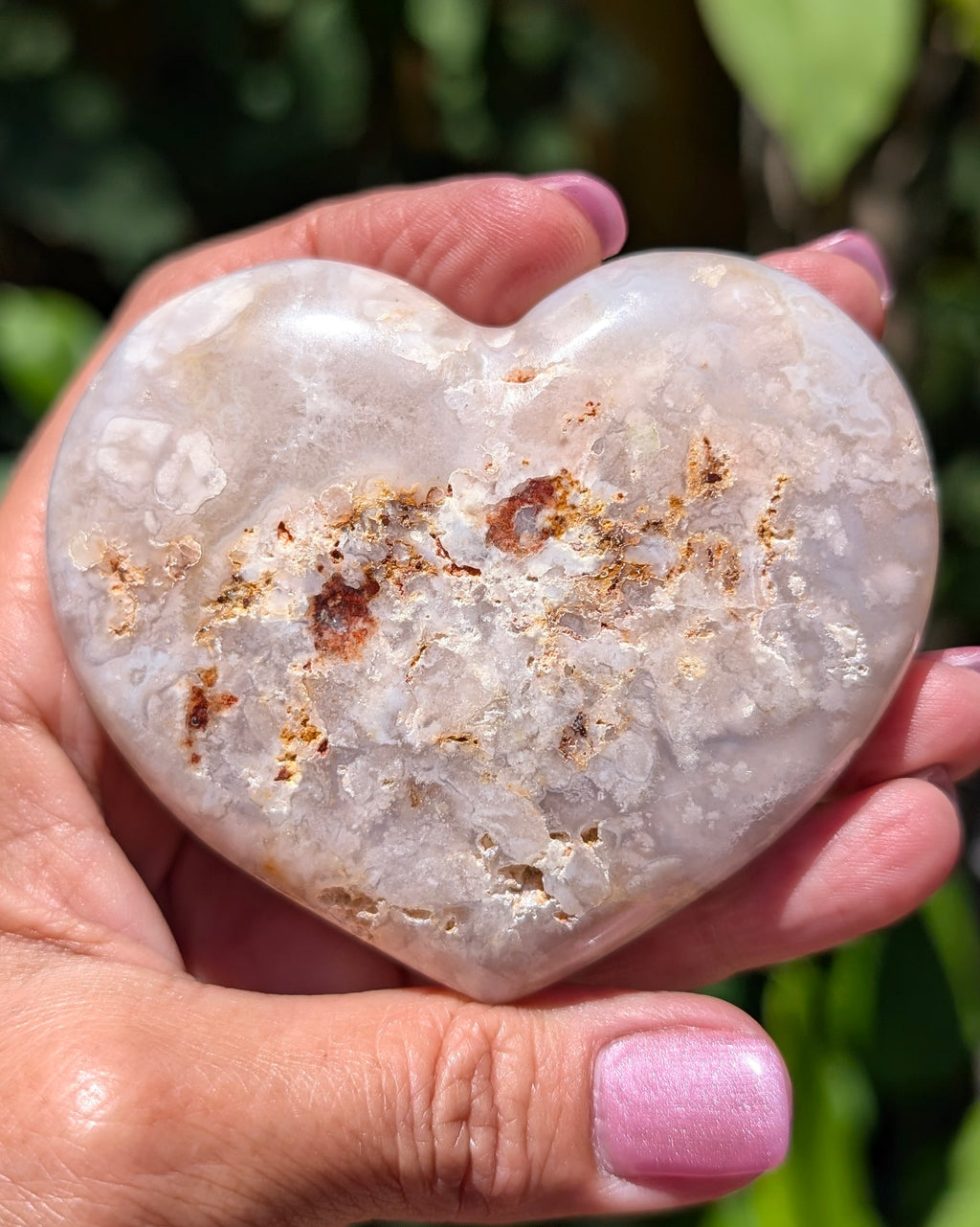 Flower Agate Heart G