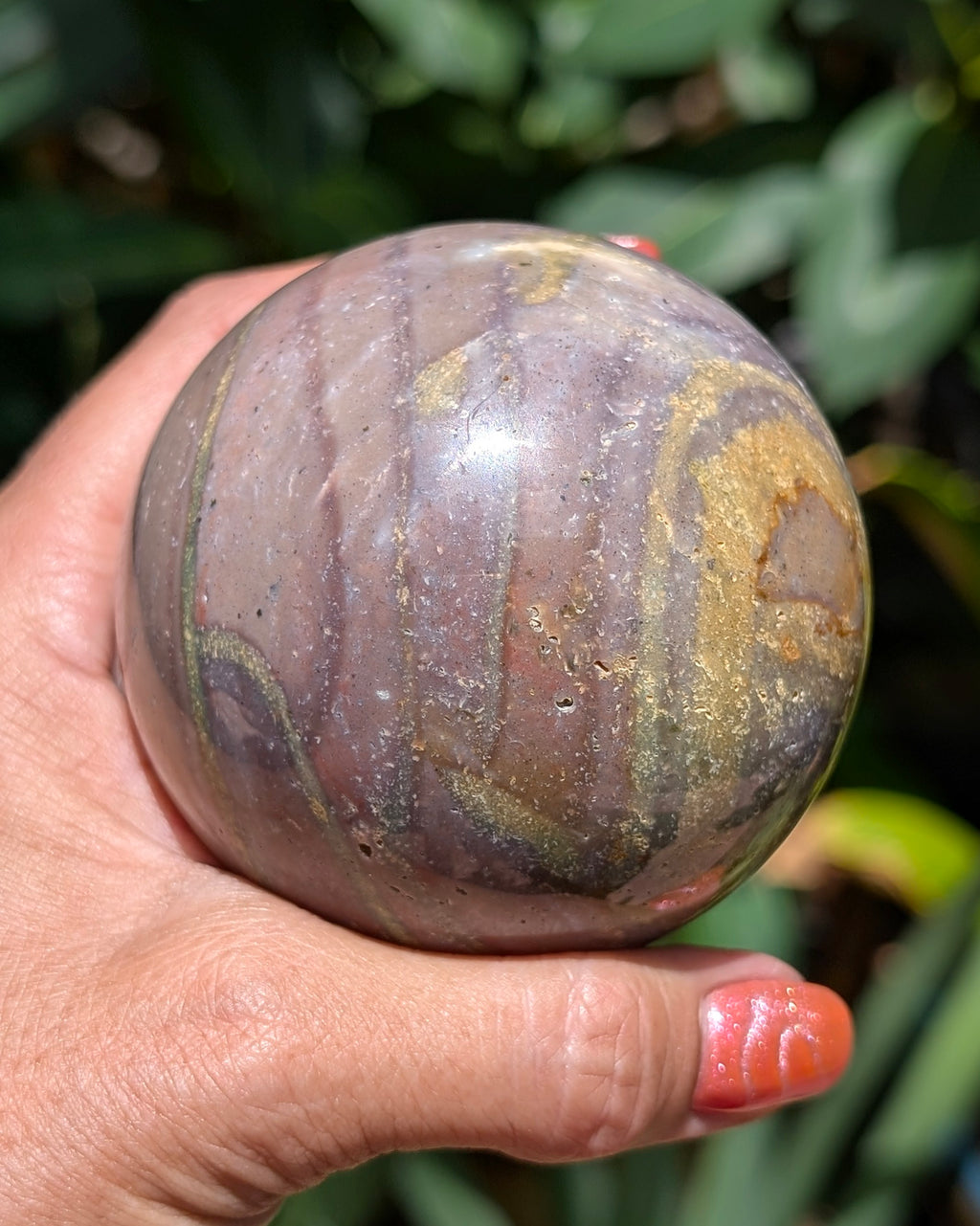 Sea Jasper Sphere - Opt. N