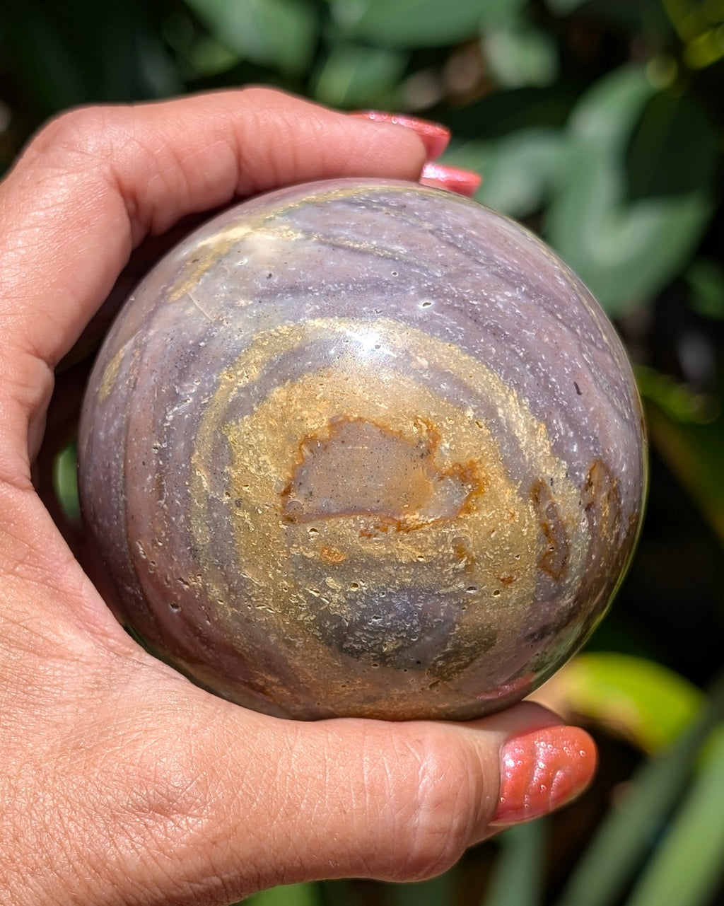 Sea Jasper Sphere - Opt. N