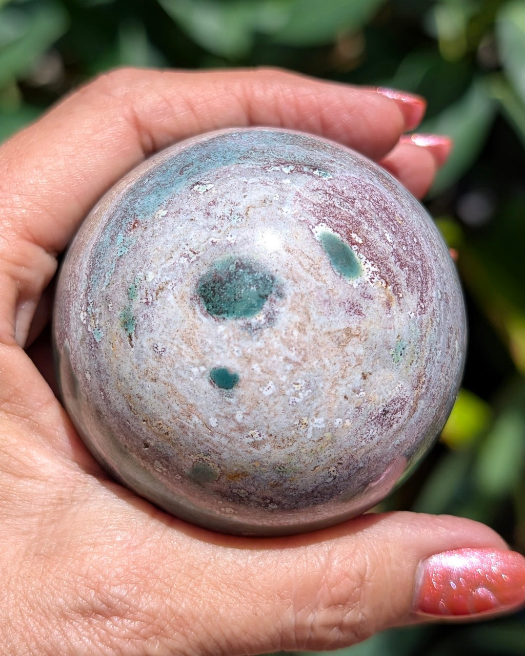 Sea Jasper Sphere - Opt. G