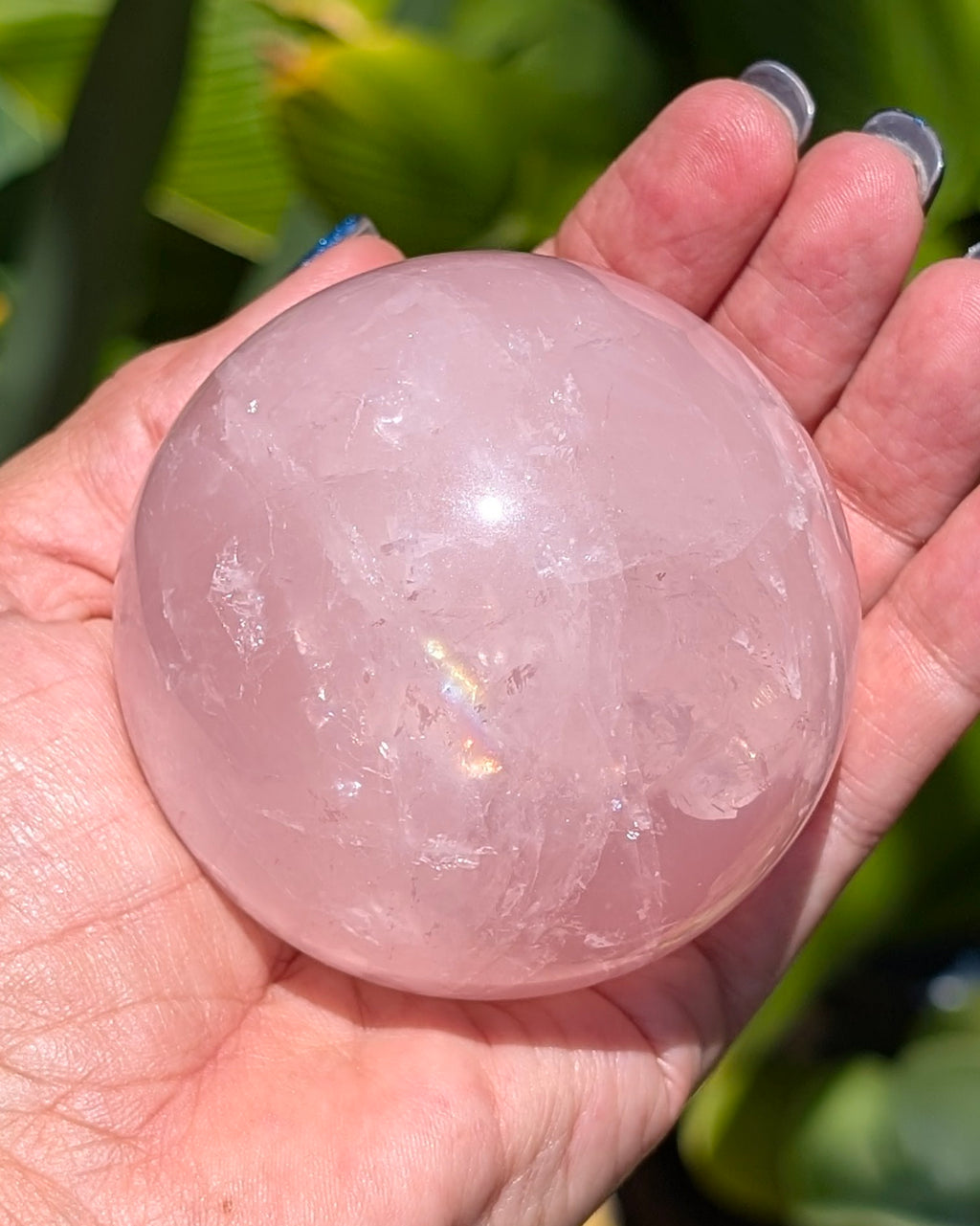 Rose Quartz Sphere - Opt. K