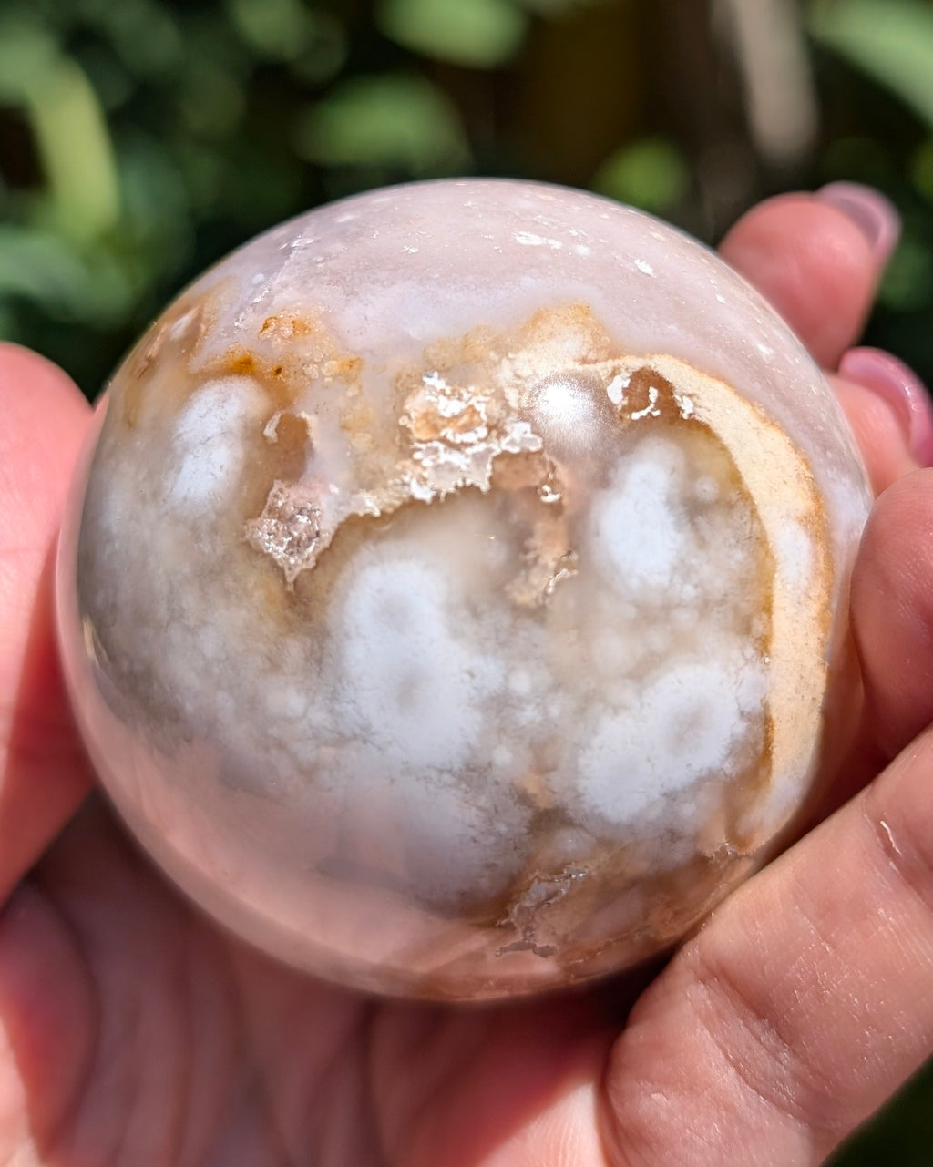 Flower Agate Sphere L