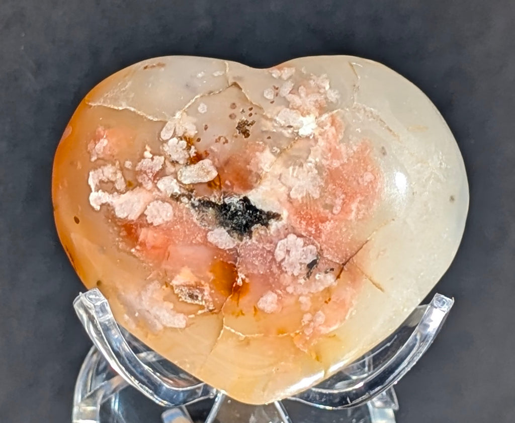 Flower Agate Heart H