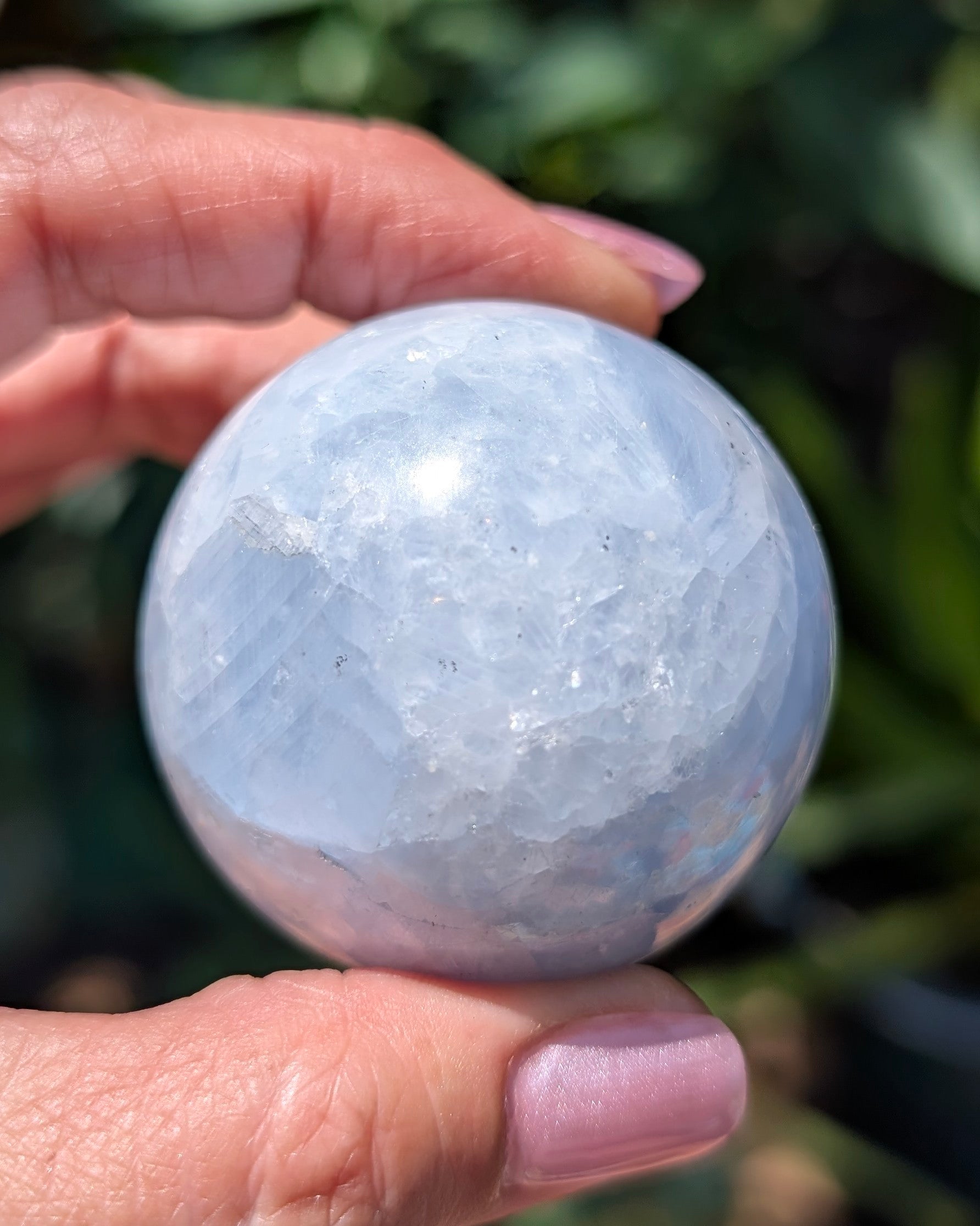 Blue Calcite Sphere D